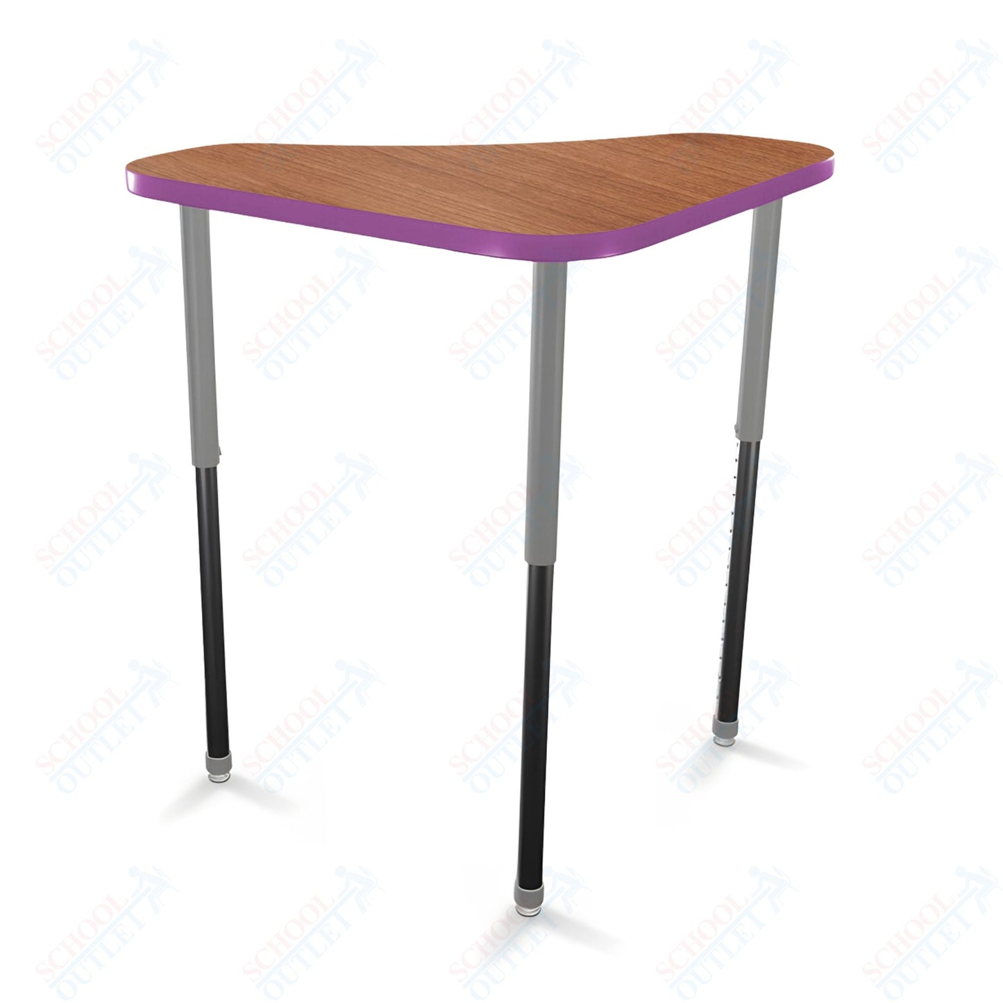 Mooreco Hierarchy Boomerang Snap Stand Up Desk - Adjustable 27 - 42" H - Standing Black Leg