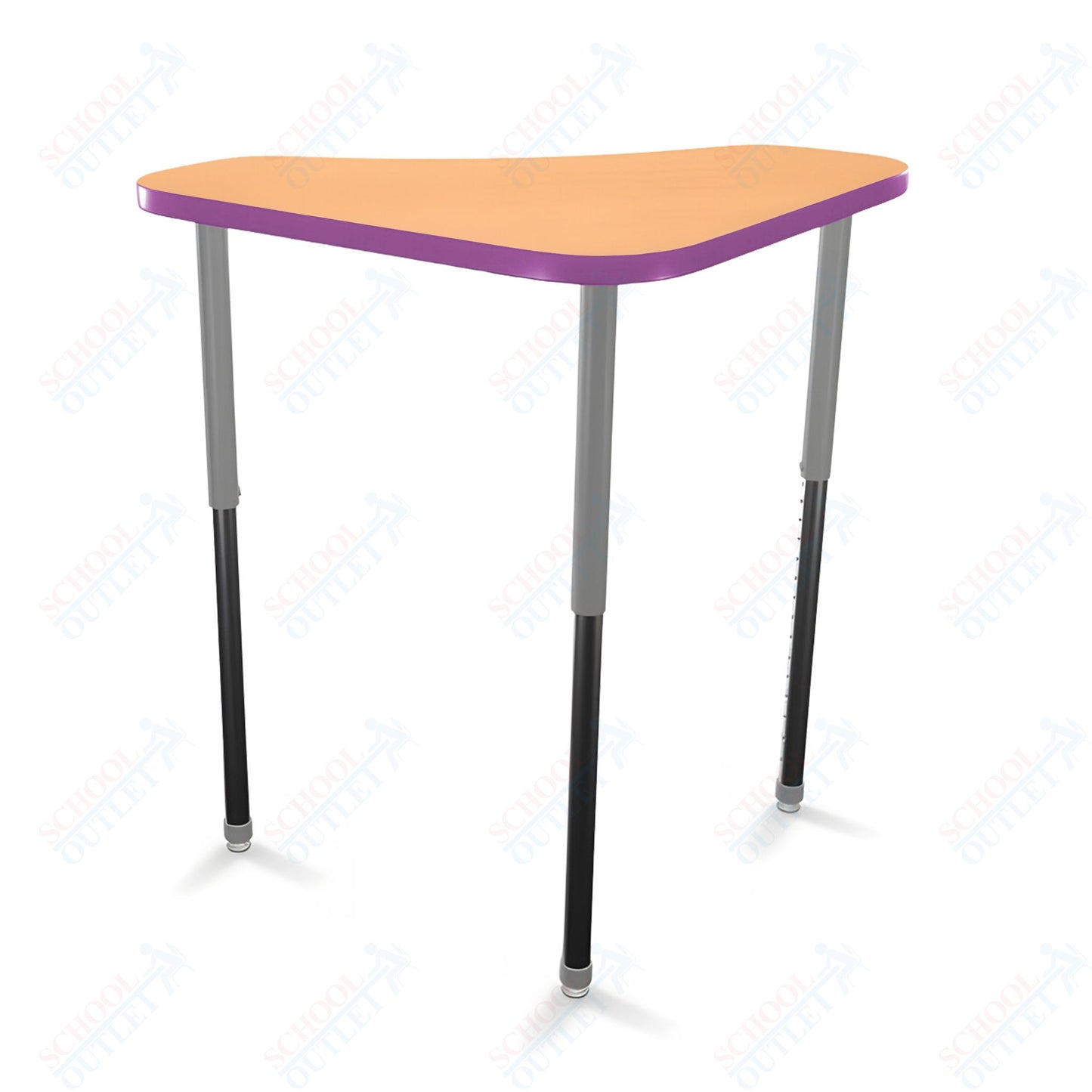 Mooreco Hierarchy Boomerang Snap Stand Up Desk - Adjustable 27 - 42" H - Standing Black Leg