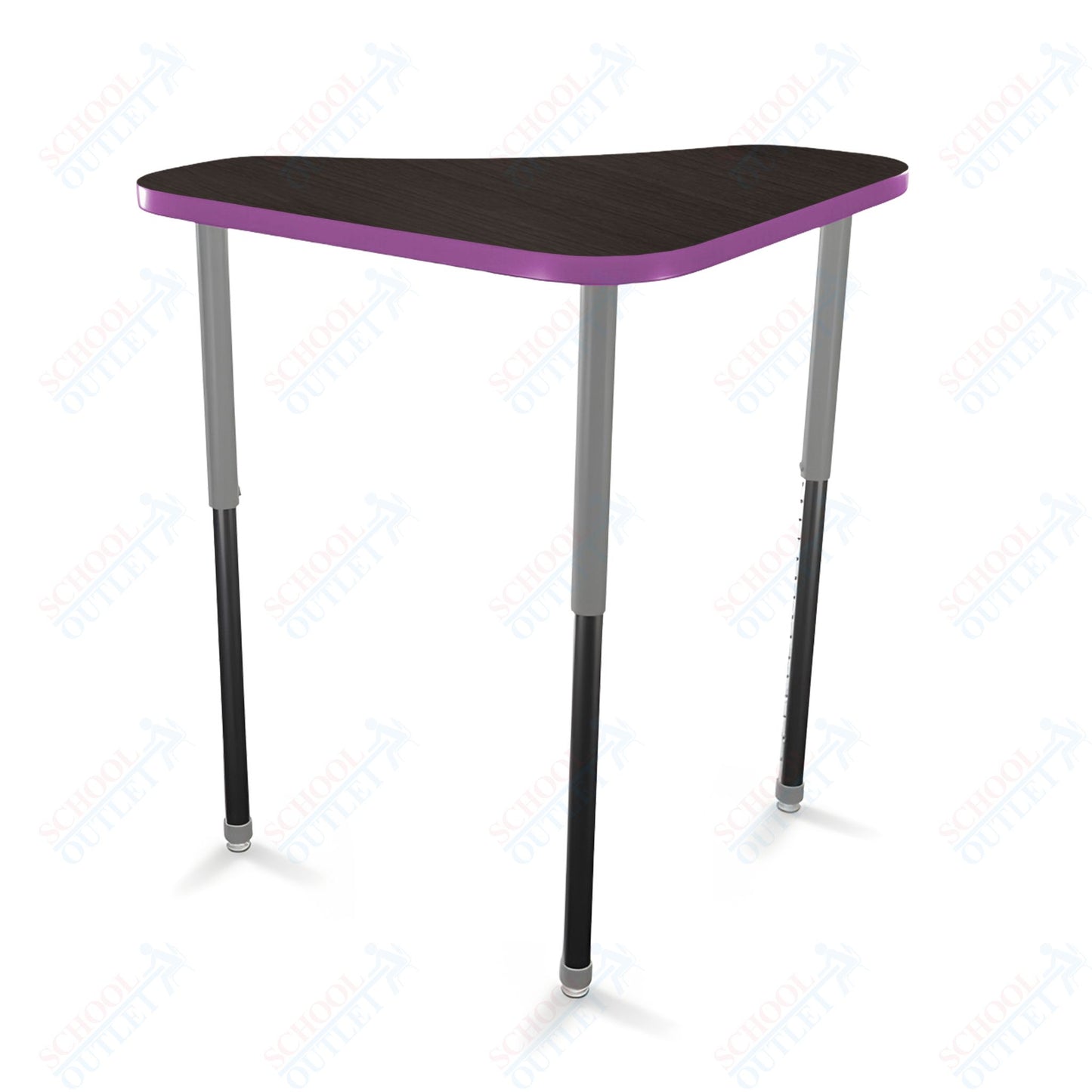 Mooreco Hierarchy Boomerang Snap Stand Up Desk - Adjustable 27 - 42" H - Standing Black Leg