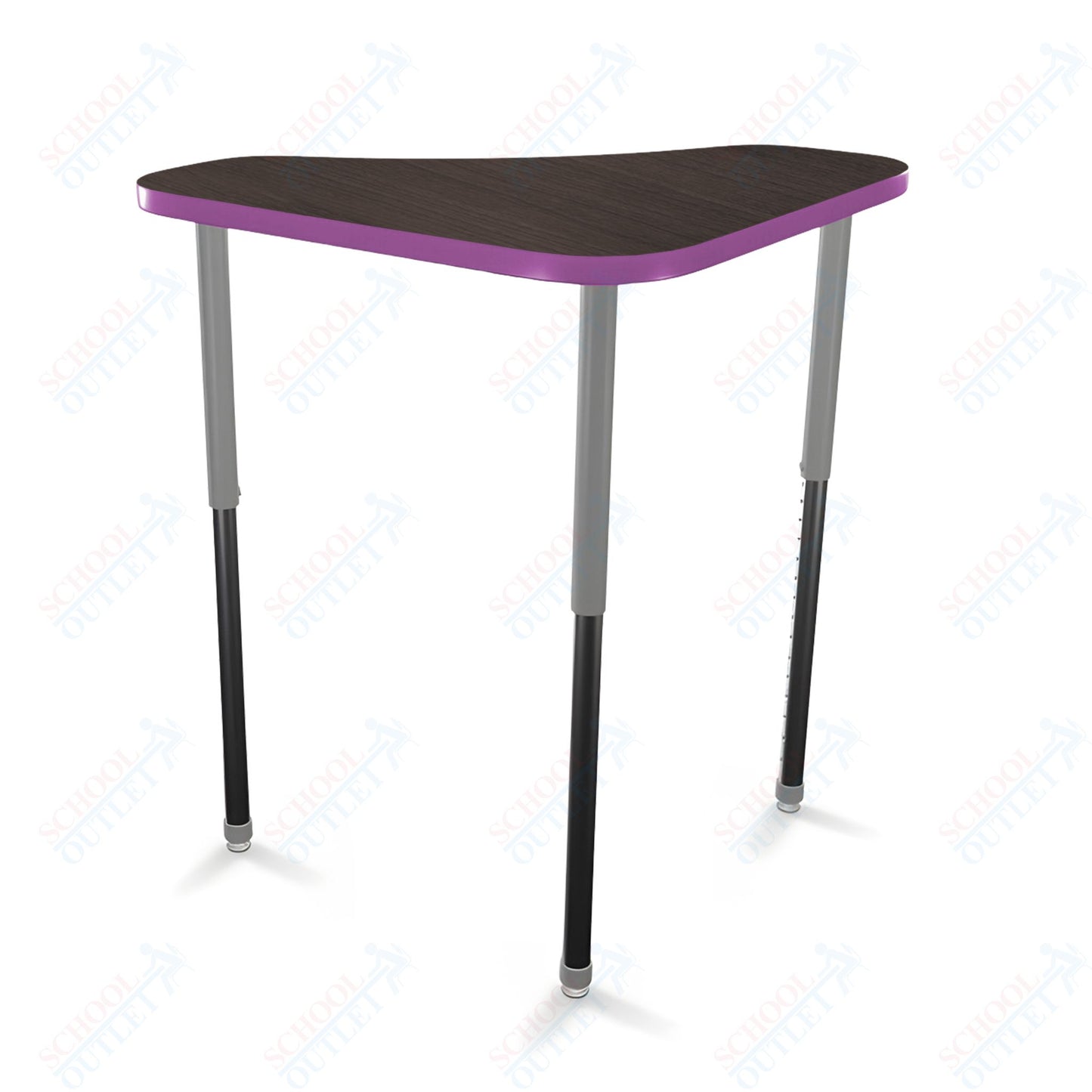 Mooreco Hierarchy Boomerang Snap Stand Up Desk - Adjustable 27 - 42" H - Standing Black Leg