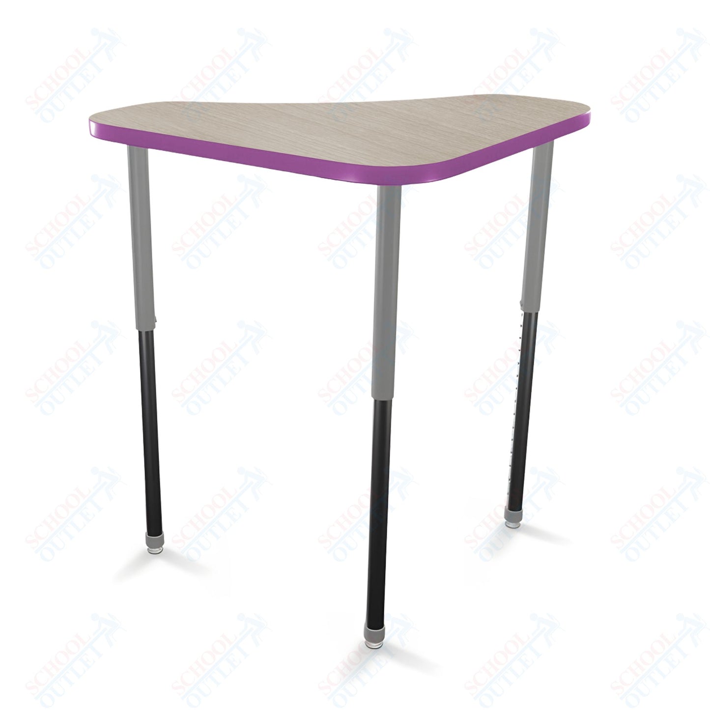 Mooreco Hierarchy Boomerang Snap Stand Up Desk - Adjustable 27 - 42" H - Standing Black Leg