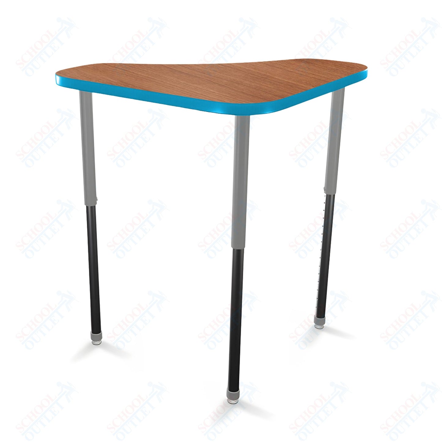 Mooreco Hierarchy Boomerang Snap Stand Up Desk - Adjustable 27 - 42" H - Standing Black Leg