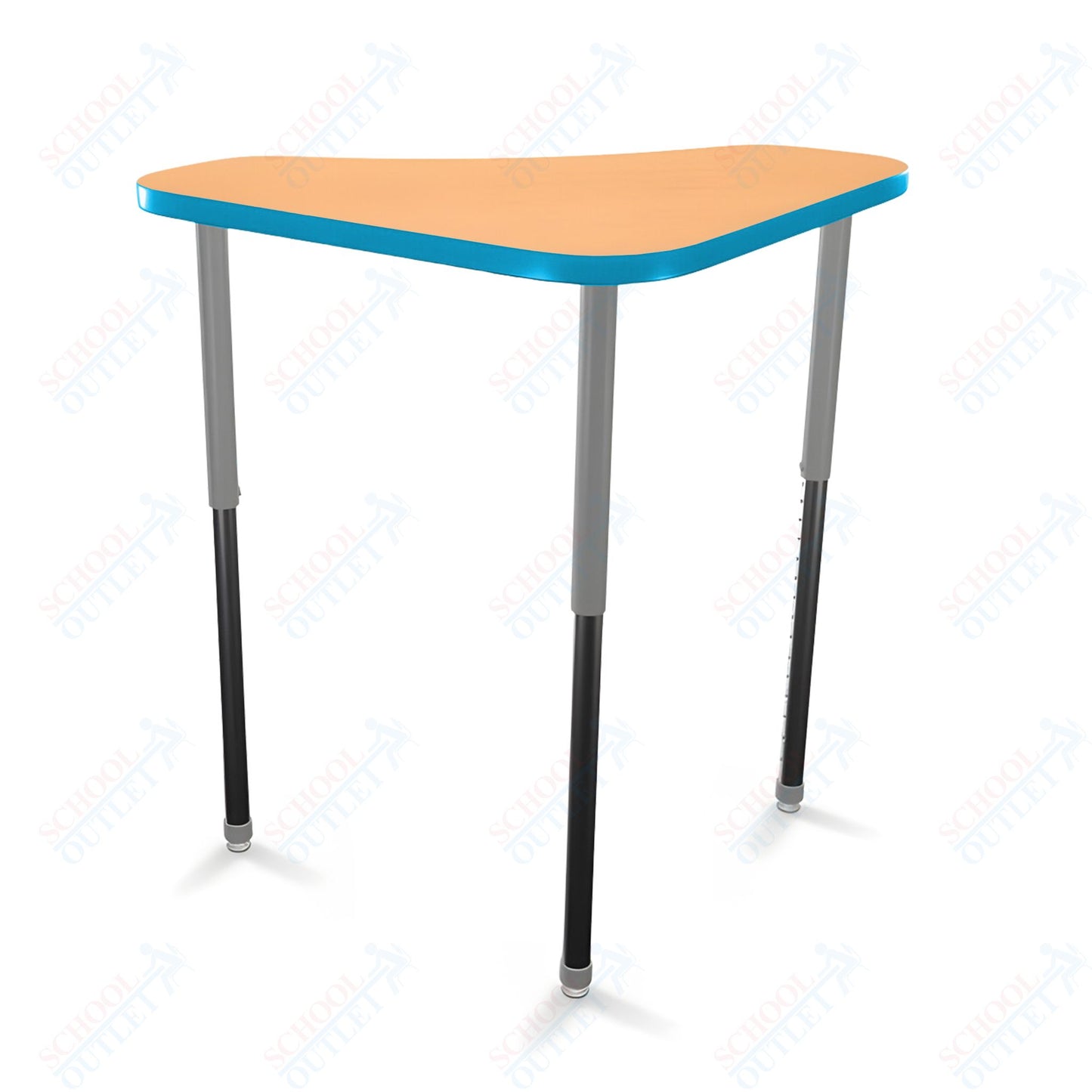 Mooreco Hierarchy Boomerang Snap Stand Up Desk - Adjustable 27 - 42" H - Standing Black Leg