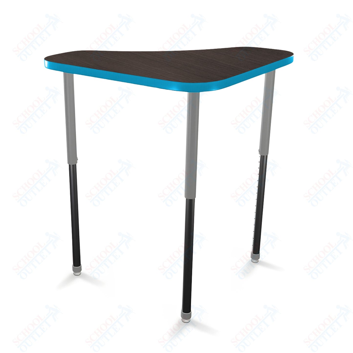 Mooreco Hierarchy Boomerang Snap Stand Up Desk - Adjustable 27 - 42" H - Standing Black Leg