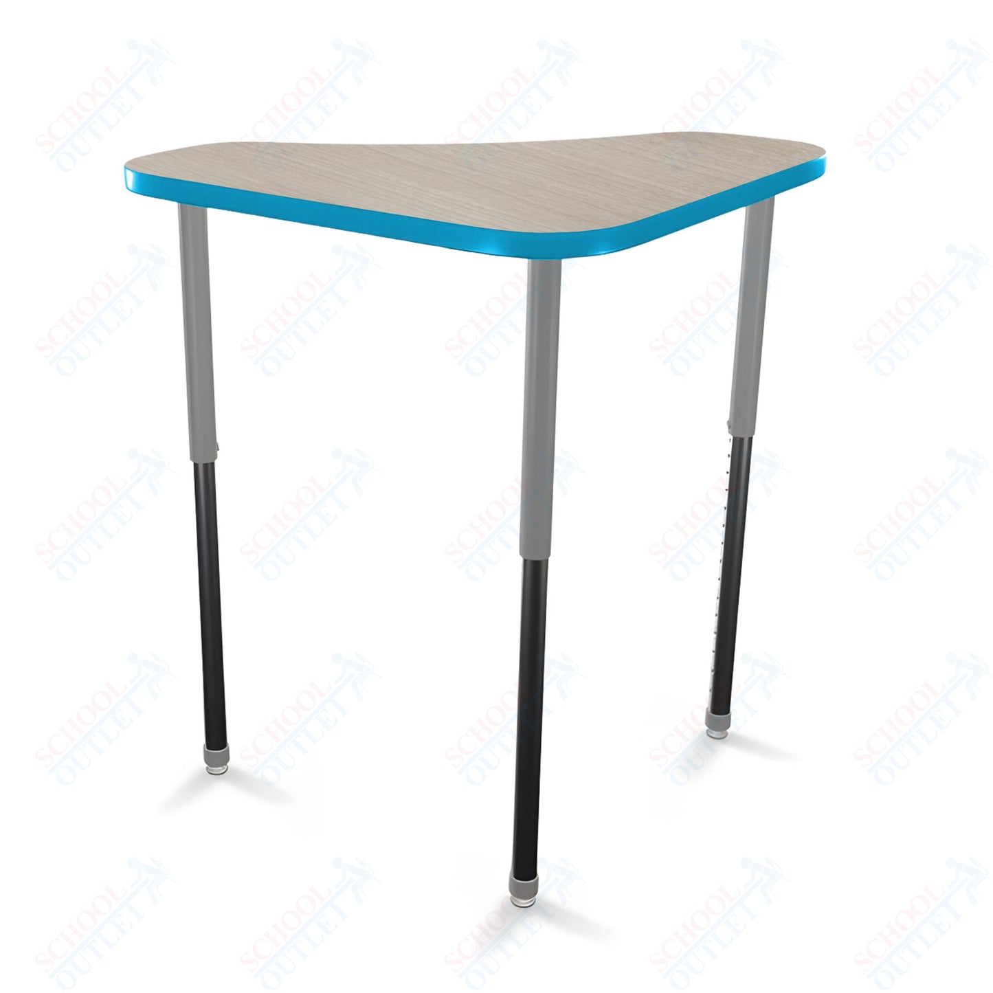 Mooreco Hierarchy Boomerang Snap Stand Up Desk - Adjustable 27 - 42" H - Standing Black Leg