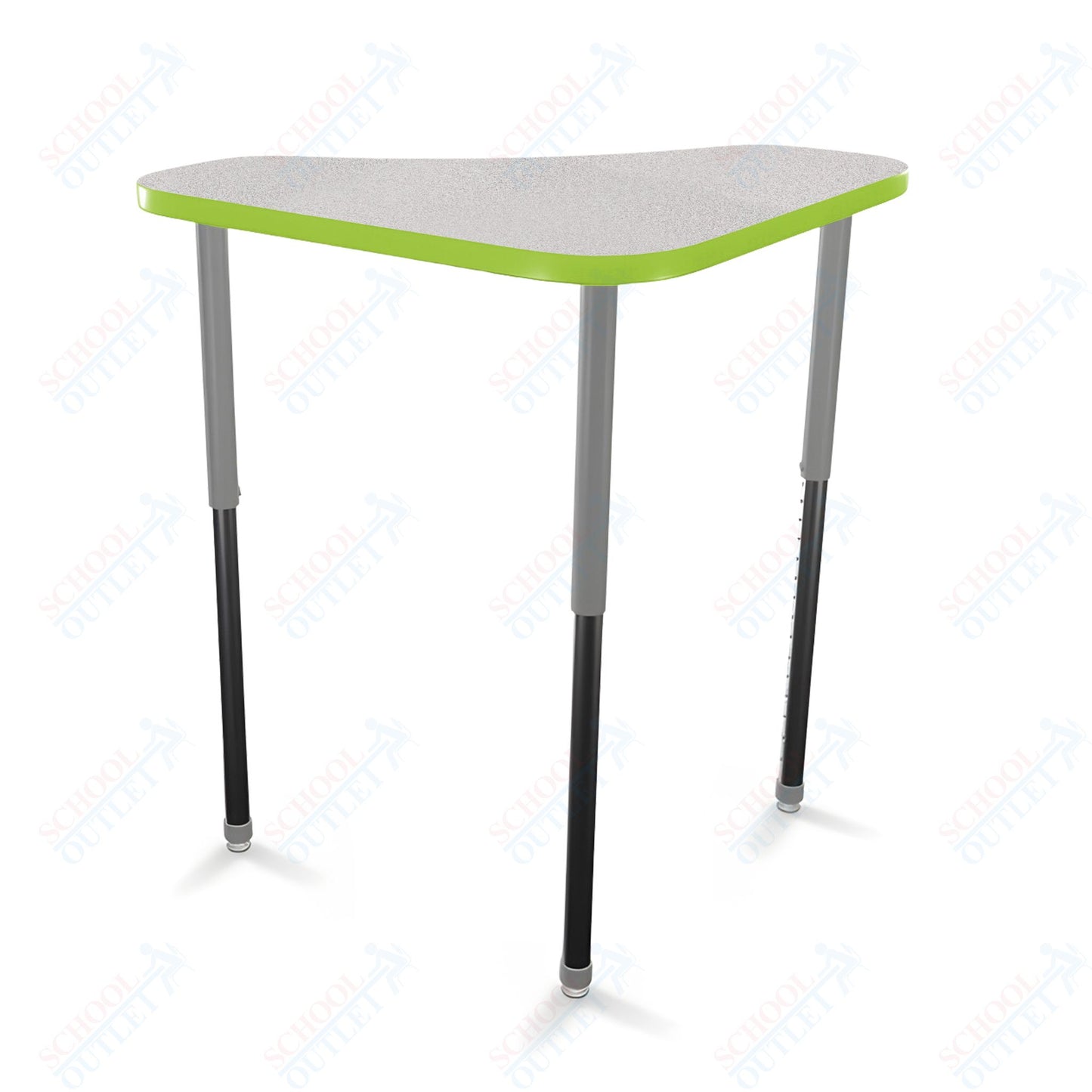 Mooreco Hierarchy Boomerang Snap Stand Up Desk - Adjustable 27 - 42" H - Standing Black Leg