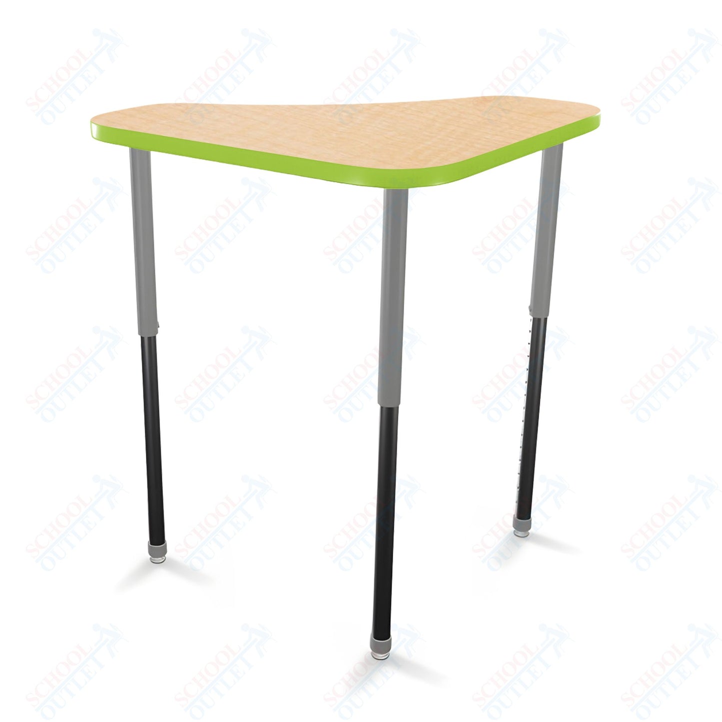 Mooreco Hierarchy Boomerang Snap Stand Up Desk - Adjustable 27 - 42" H - Standing Black Leg