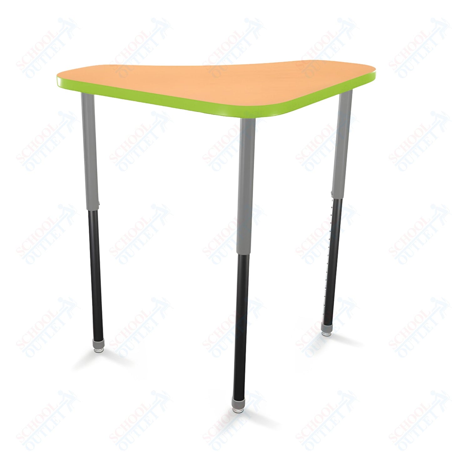 Mooreco Hierarchy Boomerang Snap Stand Up Desk - Adjustable 27 - 42" H - Standing Black Leg