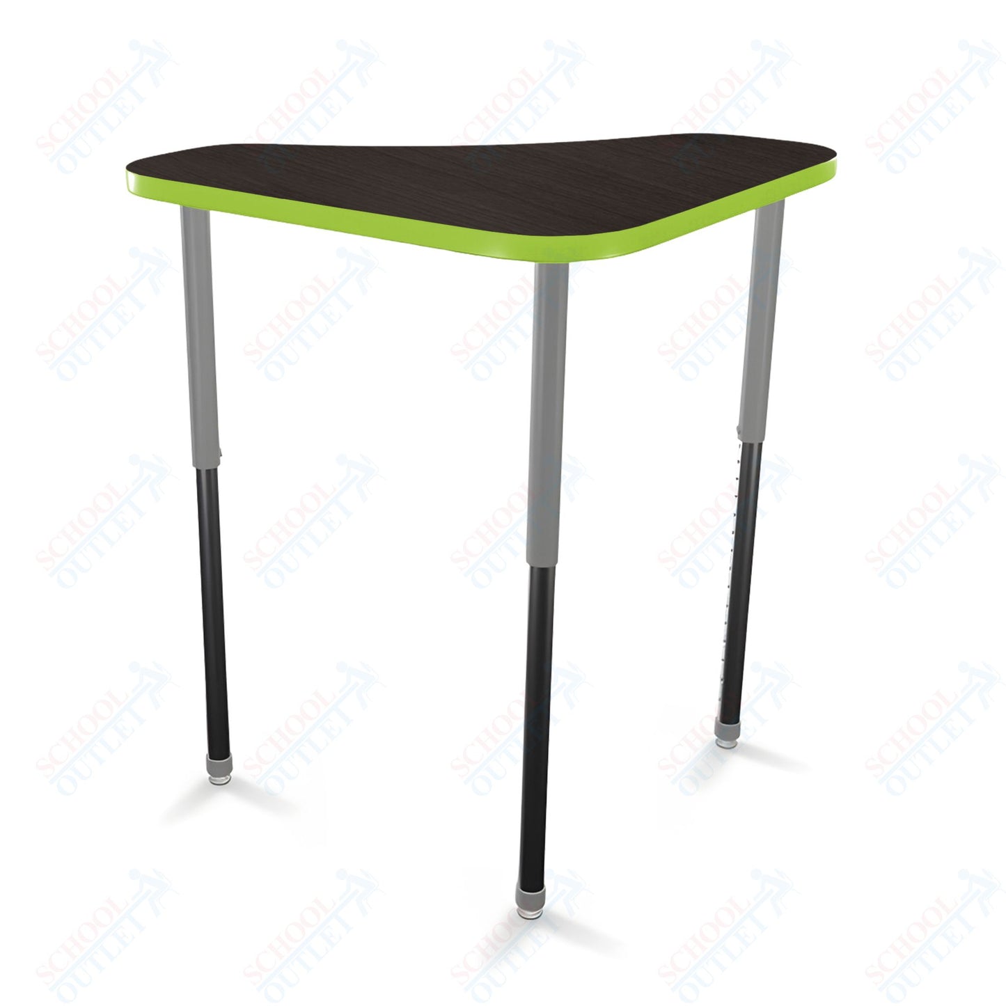 Mooreco Hierarchy Boomerang Snap Stand Up Desk - Adjustable 27 - 42" H - Standing Black Leg