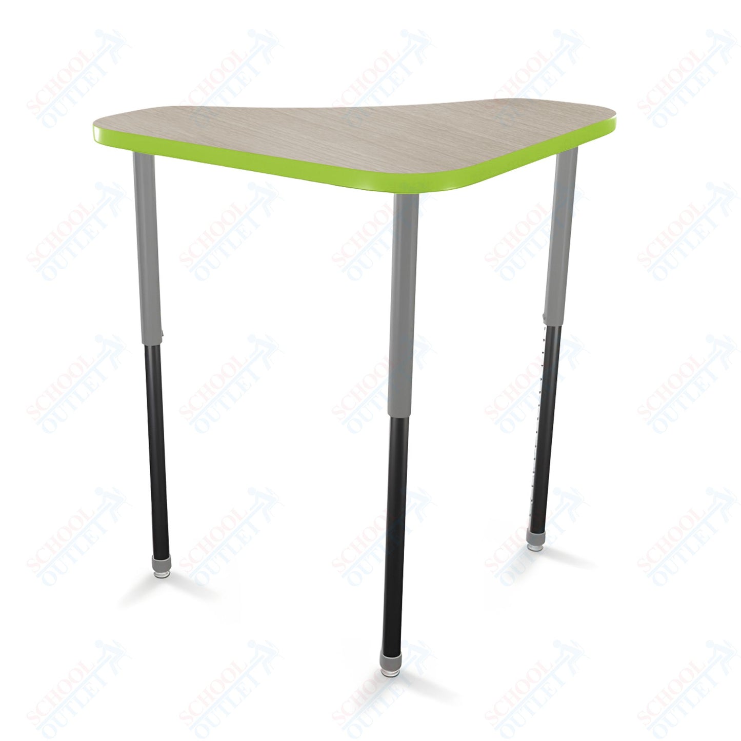 Mooreco Hierarchy Boomerang Snap Stand Up Desk - Adjustable 27 - 42" H - Standing Black Leg