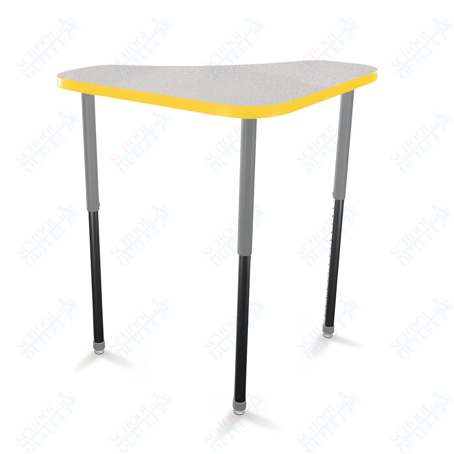 Mooreco Hierarchy Boomerang Snap Stand Up Desk - Adjustable 27 - 42" H - Standing Black Leg