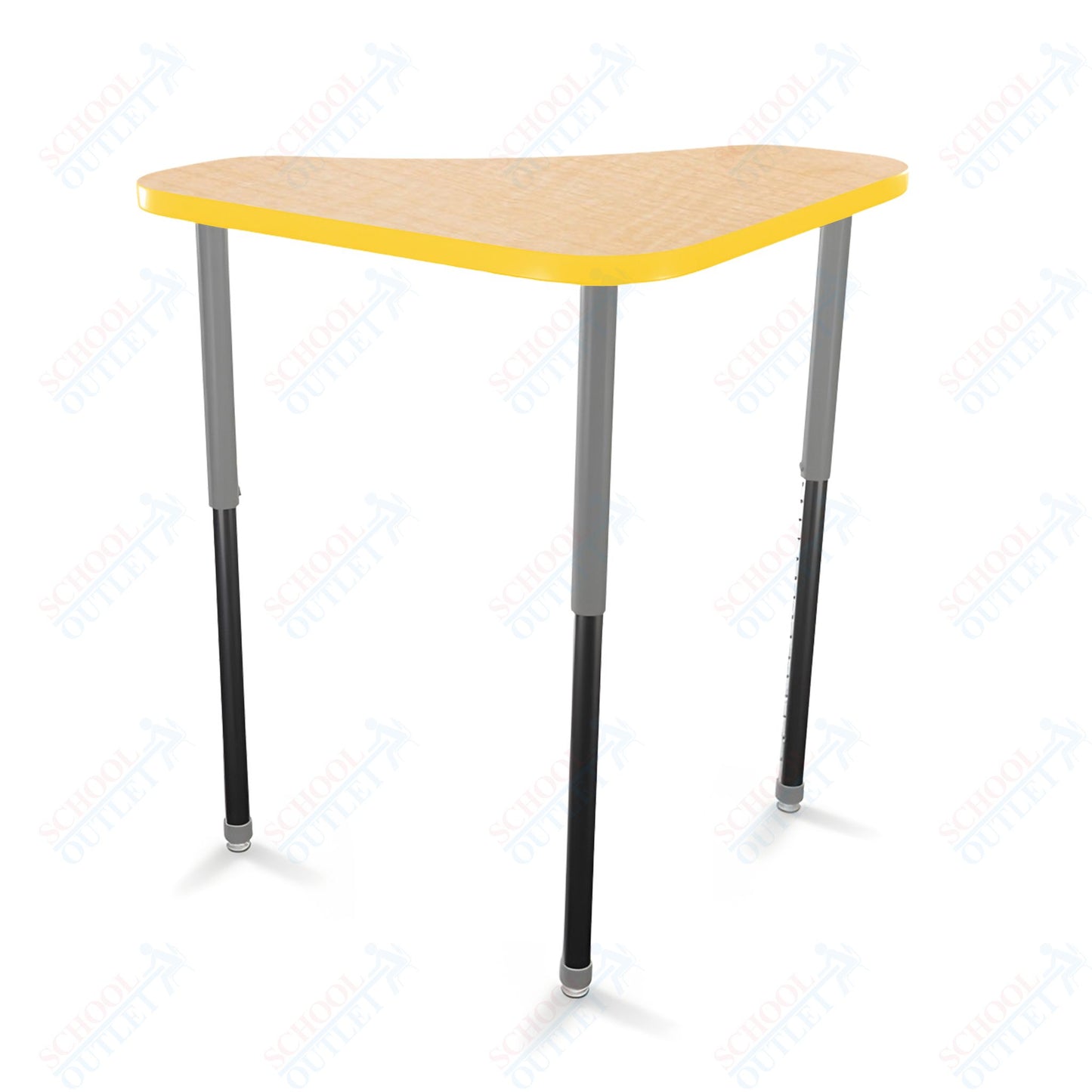 Mooreco Hierarchy Boomerang Snap Stand Up Desk - Adjustable 27 - 42" H - Standing Black Leg