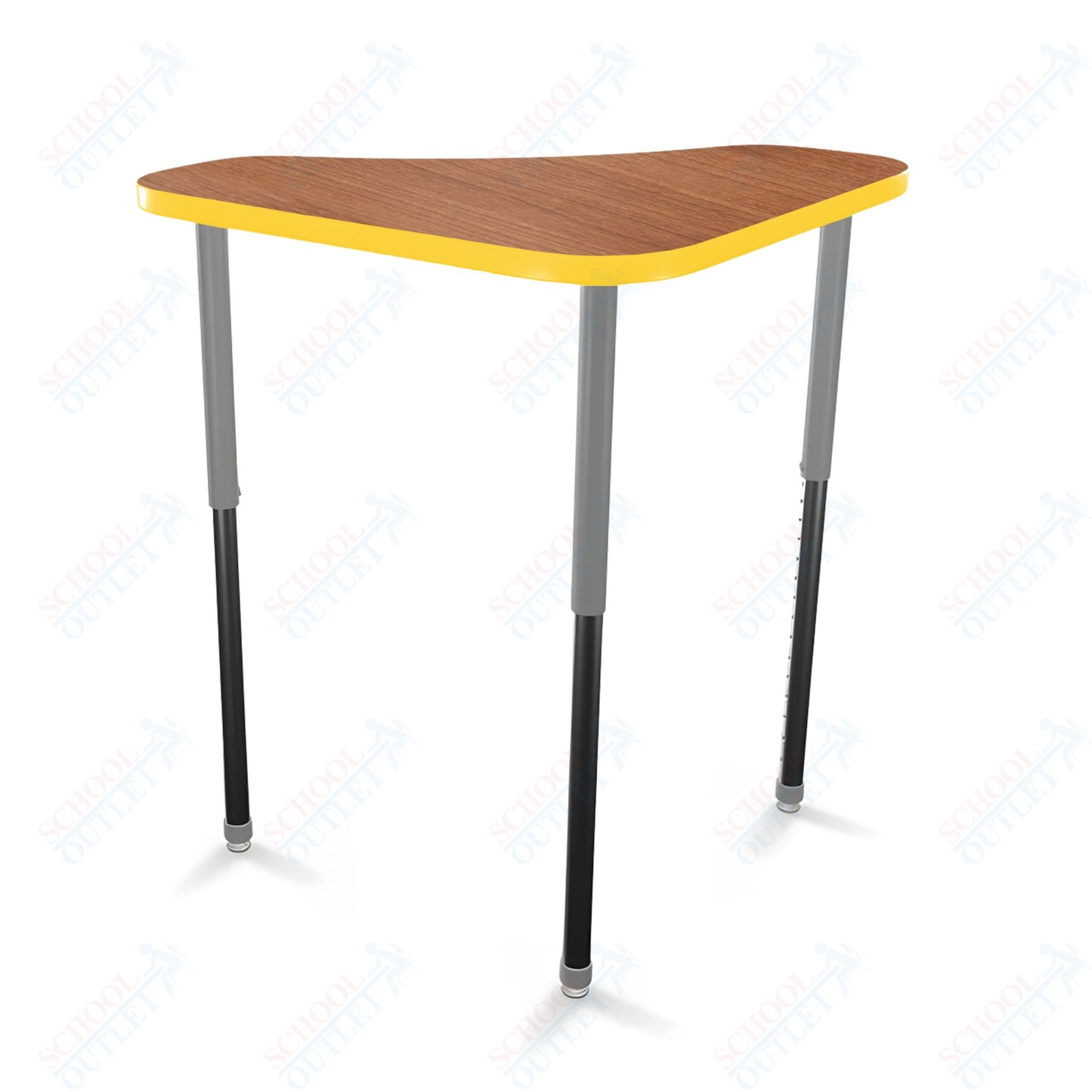 Mooreco Hierarchy Boomerang Snap Stand Up Desk - Adjustable 27 - 42" H - Standing Black Leg