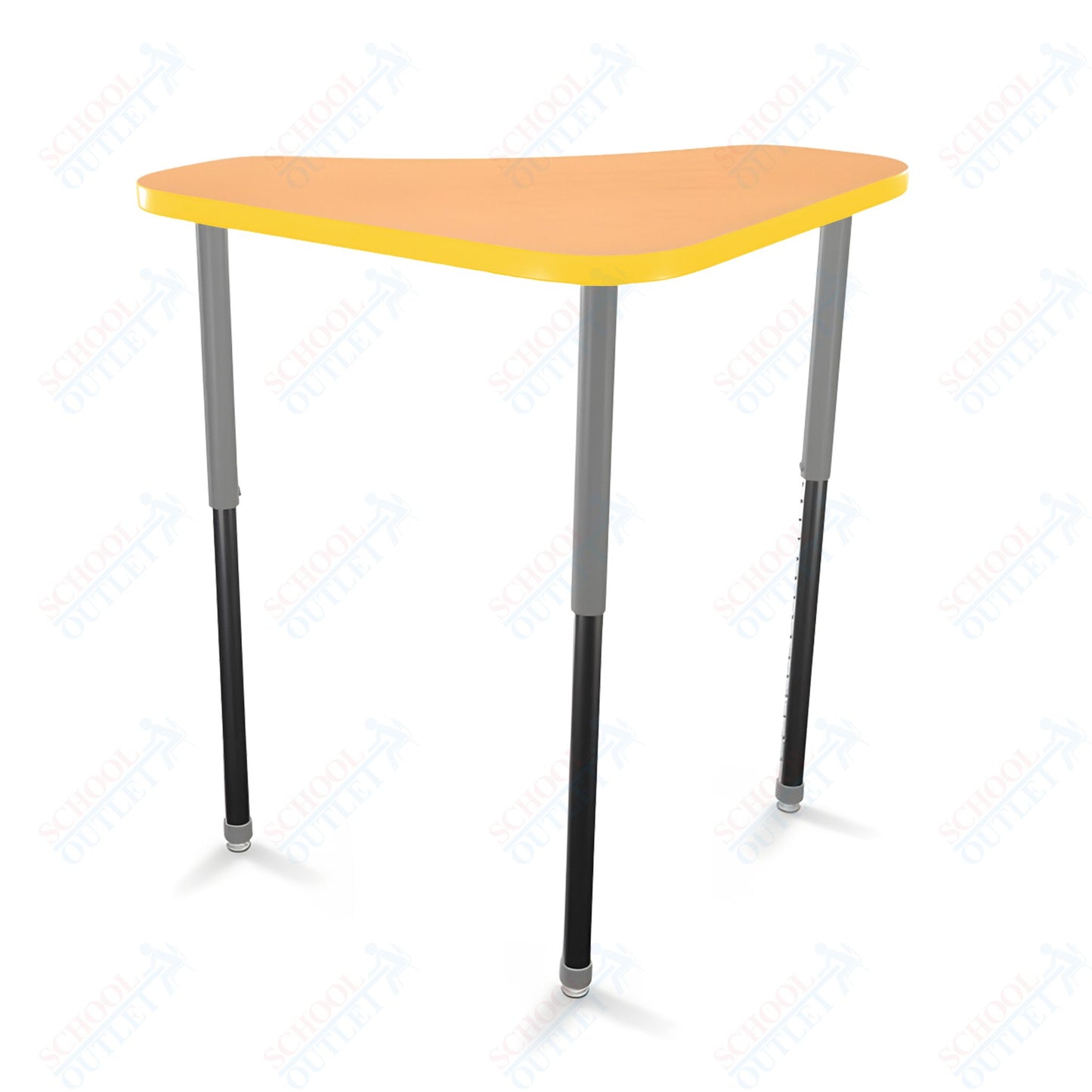 Mooreco Hierarchy Boomerang Snap Stand Up Desk - Adjustable 27 - 42" H - Standing Black Leg