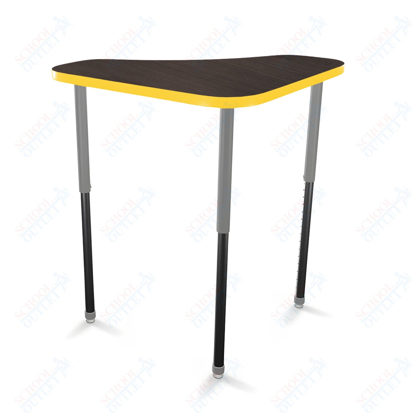 Mooreco Hierarchy Boomerang Snap Stand Up Desk - Adjustable 27 - 42" H - Standing Black Leg