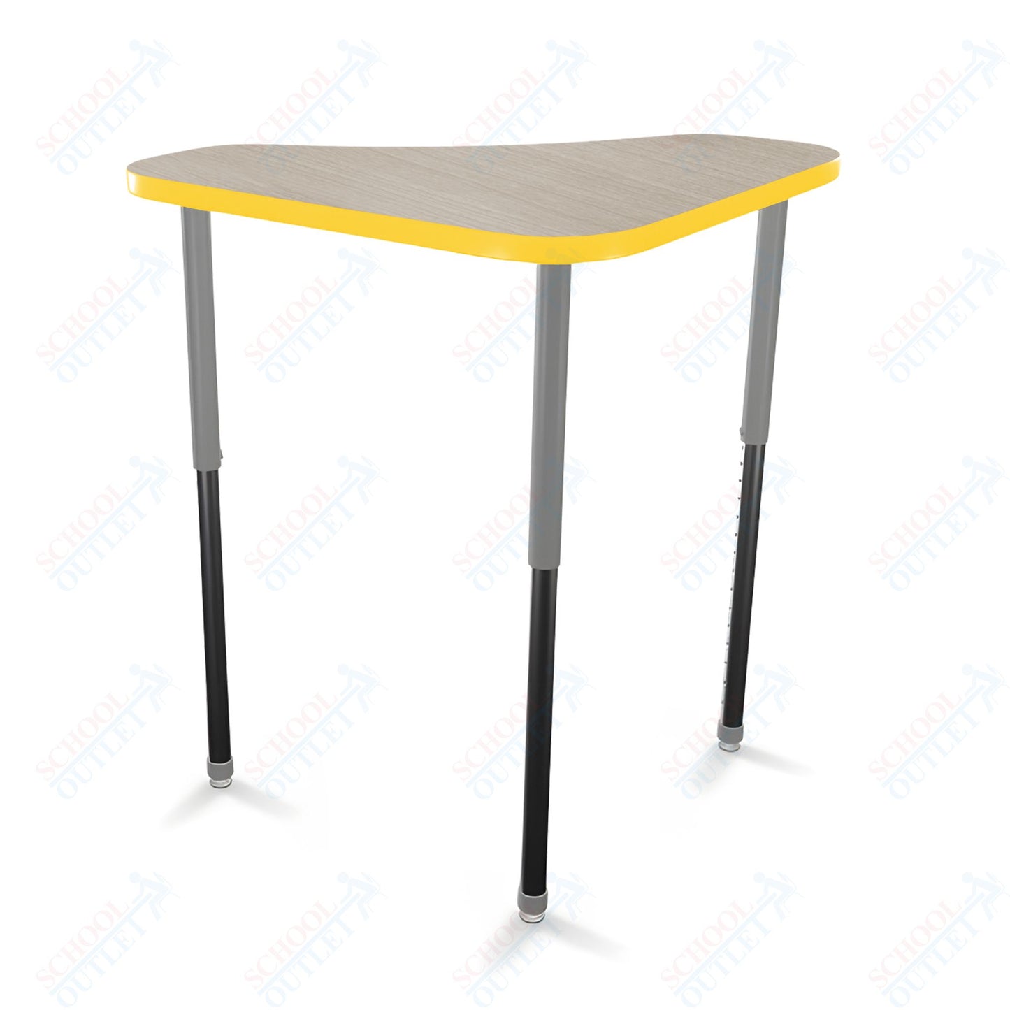 Mooreco Hierarchy Boomerang Snap Stand Up Desk - Adjustable 27 - 42" H - Standing Black Leg