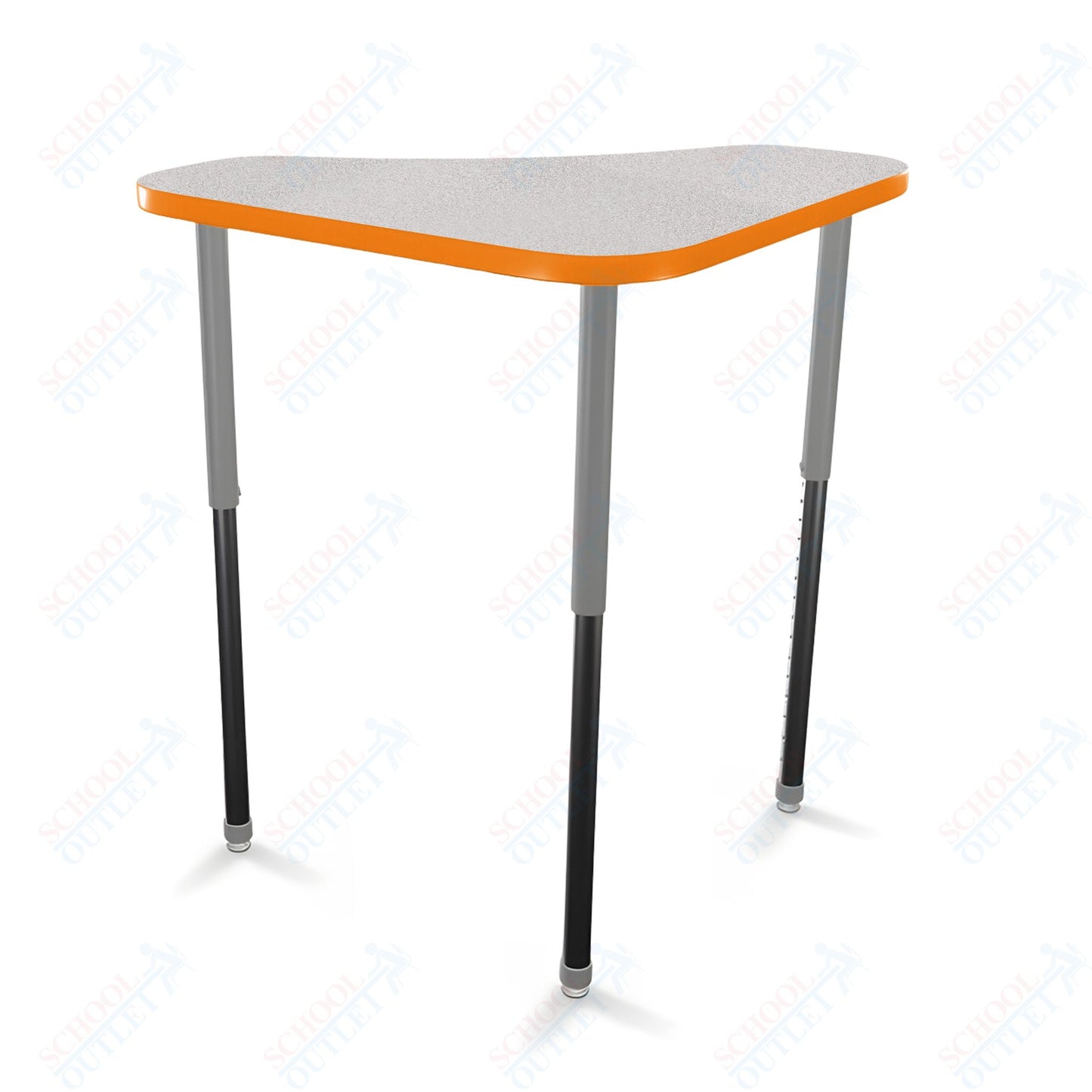 Mooreco Hierarchy Boomerang Snap Stand Up Desk - Adjustable 27 - 42" H - Standing Black Leg