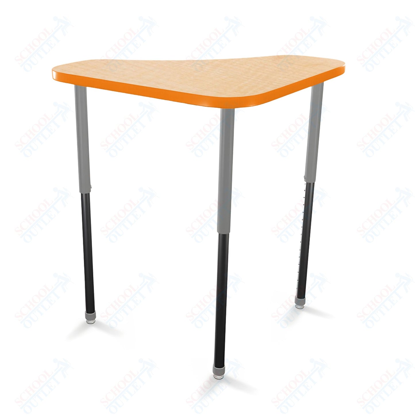 Mooreco Hierarchy Boomerang Snap Stand Up Desk - Adjustable 27 - 42" H - Standing Black Leg