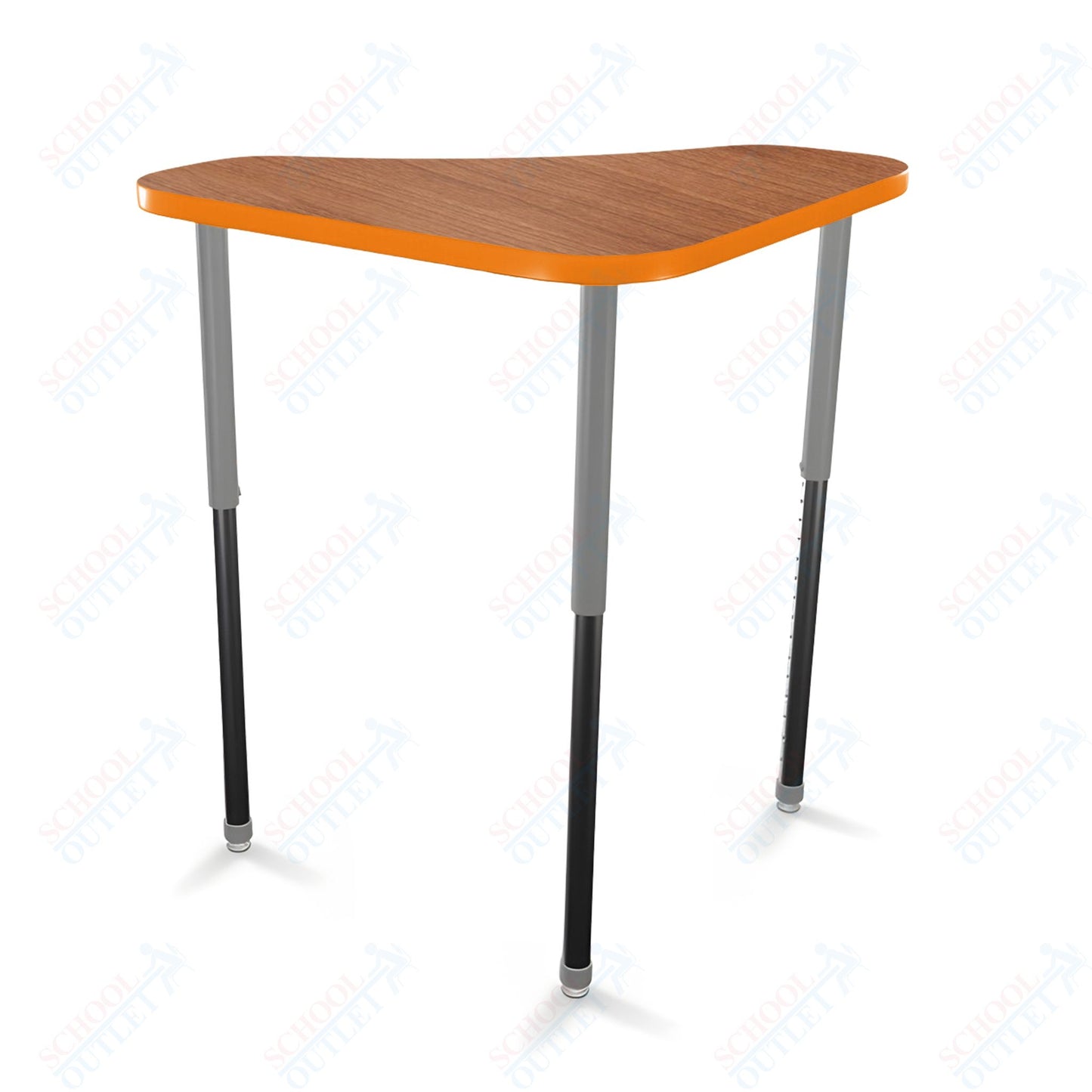 Mooreco Hierarchy Boomerang Snap Stand Up Desk - Adjustable 27 - 42" H - Standing Black Leg