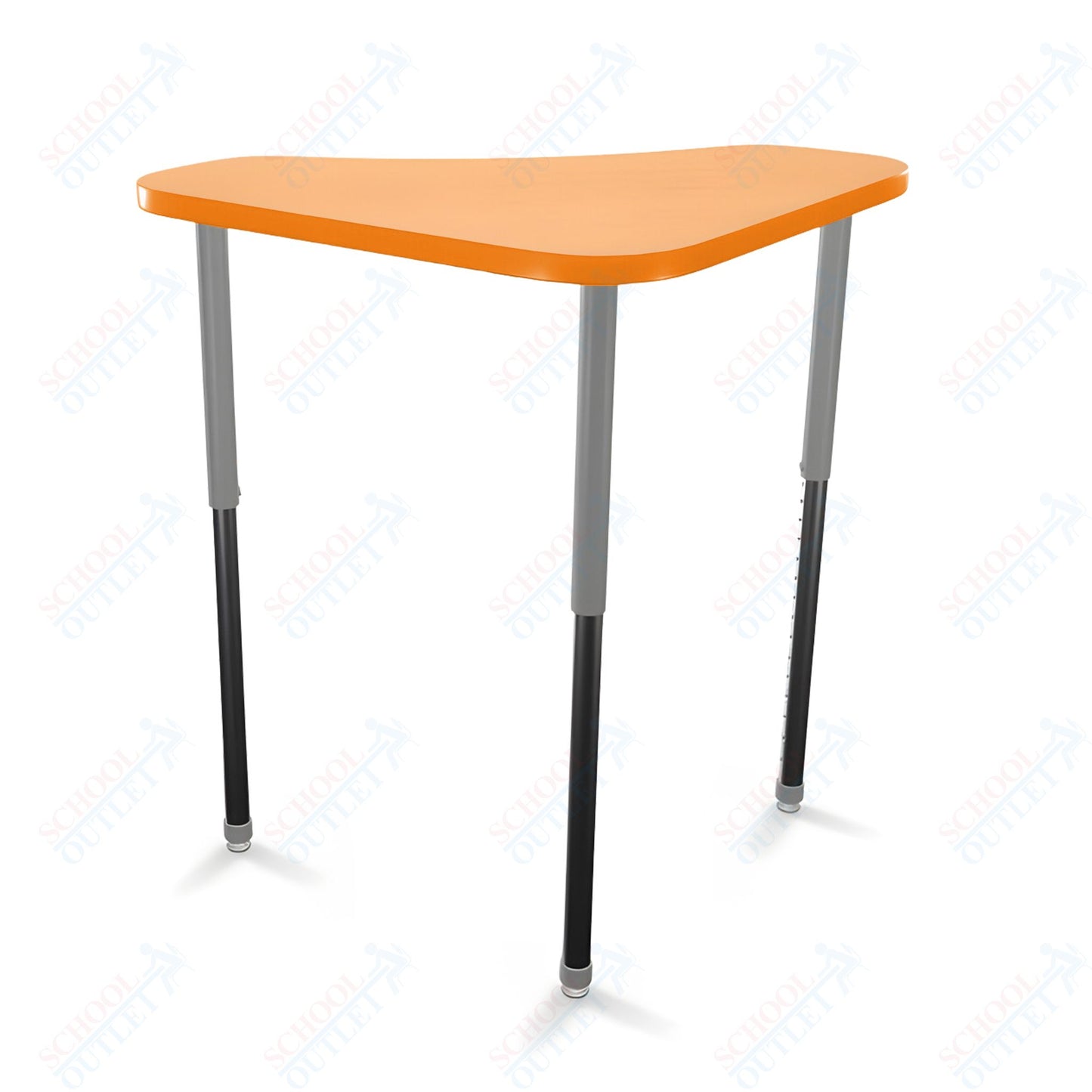 Mooreco Hierarchy Boomerang Snap Stand Up Desk - Adjustable 27 - 42" H - Standing Black Leg