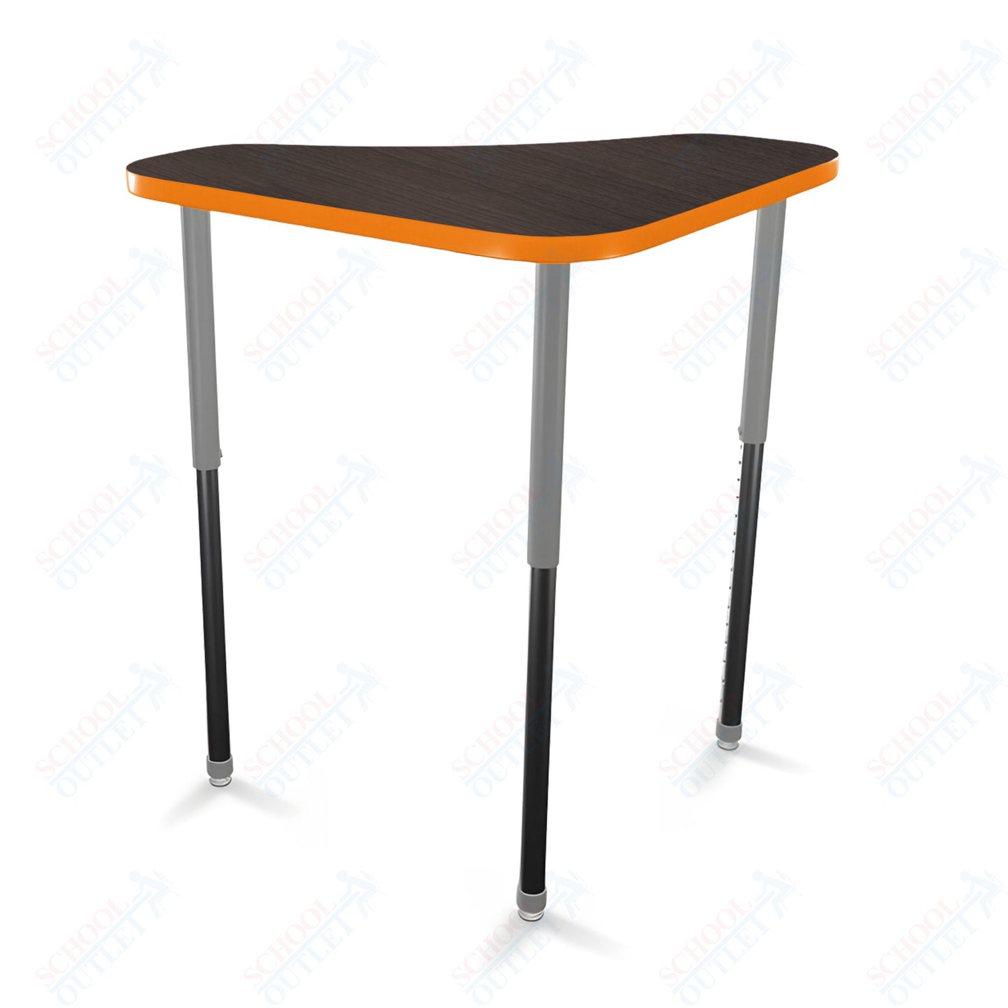 Mooreco Hierarchy Boomerang Snap Stand Up Desk - Adjustable 27 - 42" H - Standing Black Leg