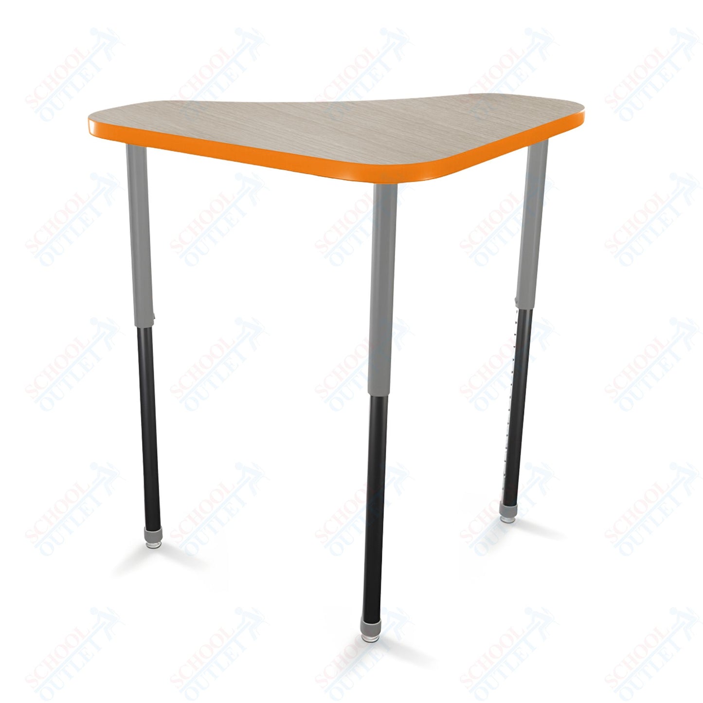 Mooreco Hierarchy Boomerang Snap Stand Up Desk - Adjustable 27 - 42" H - Standing Black Leg