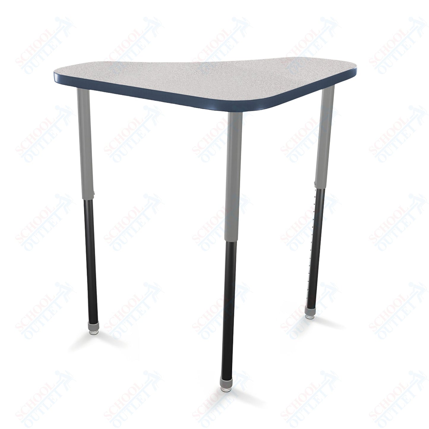 Mooreco Hierarchy Boomerang Snap Stand Up Desk - Adjustable 27 - 42" H - Standing Black Leg