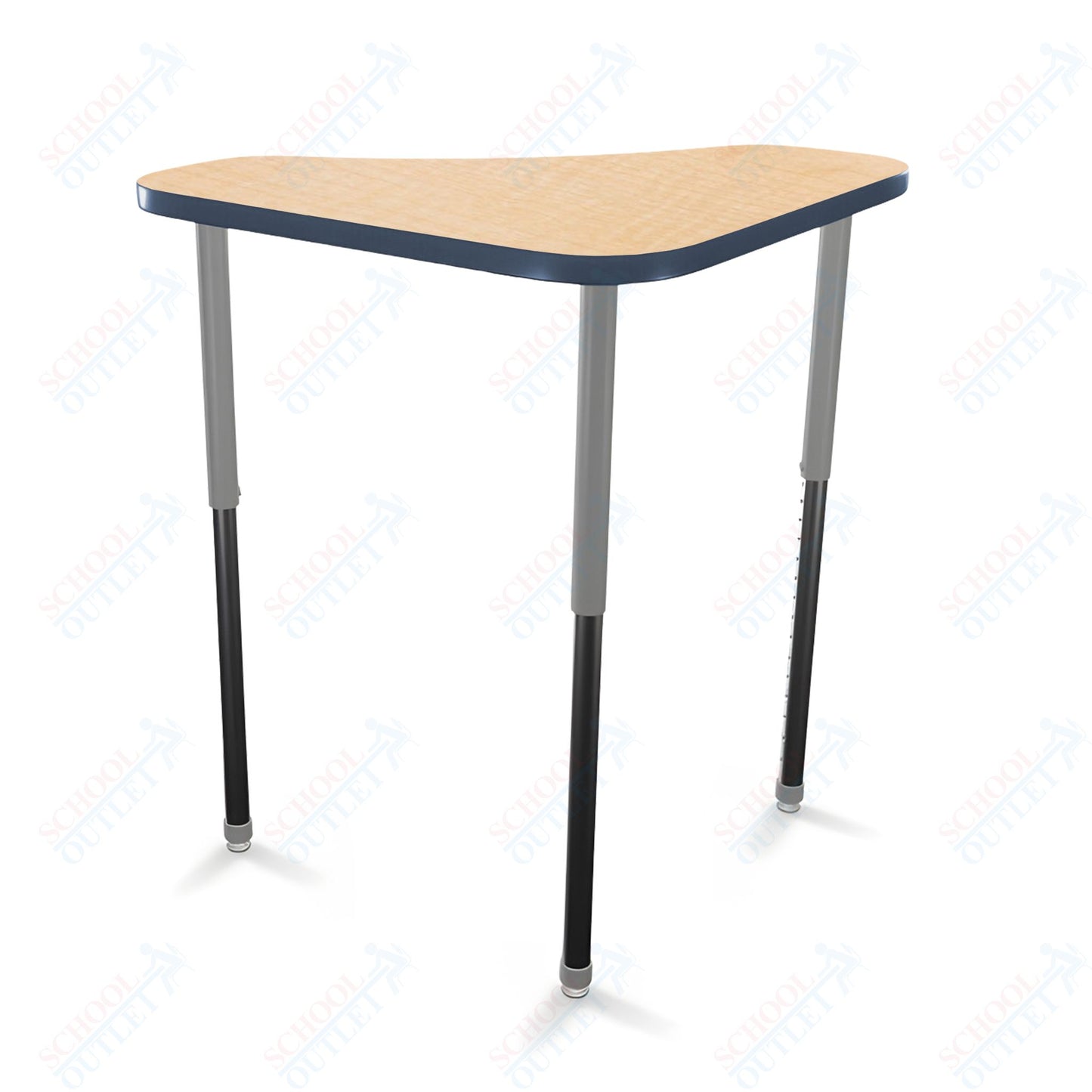 Mooreco Hierarchy Boomerang Snap Stand Up Desk - Adjustable 27 - 42" H - Standing Black Leg