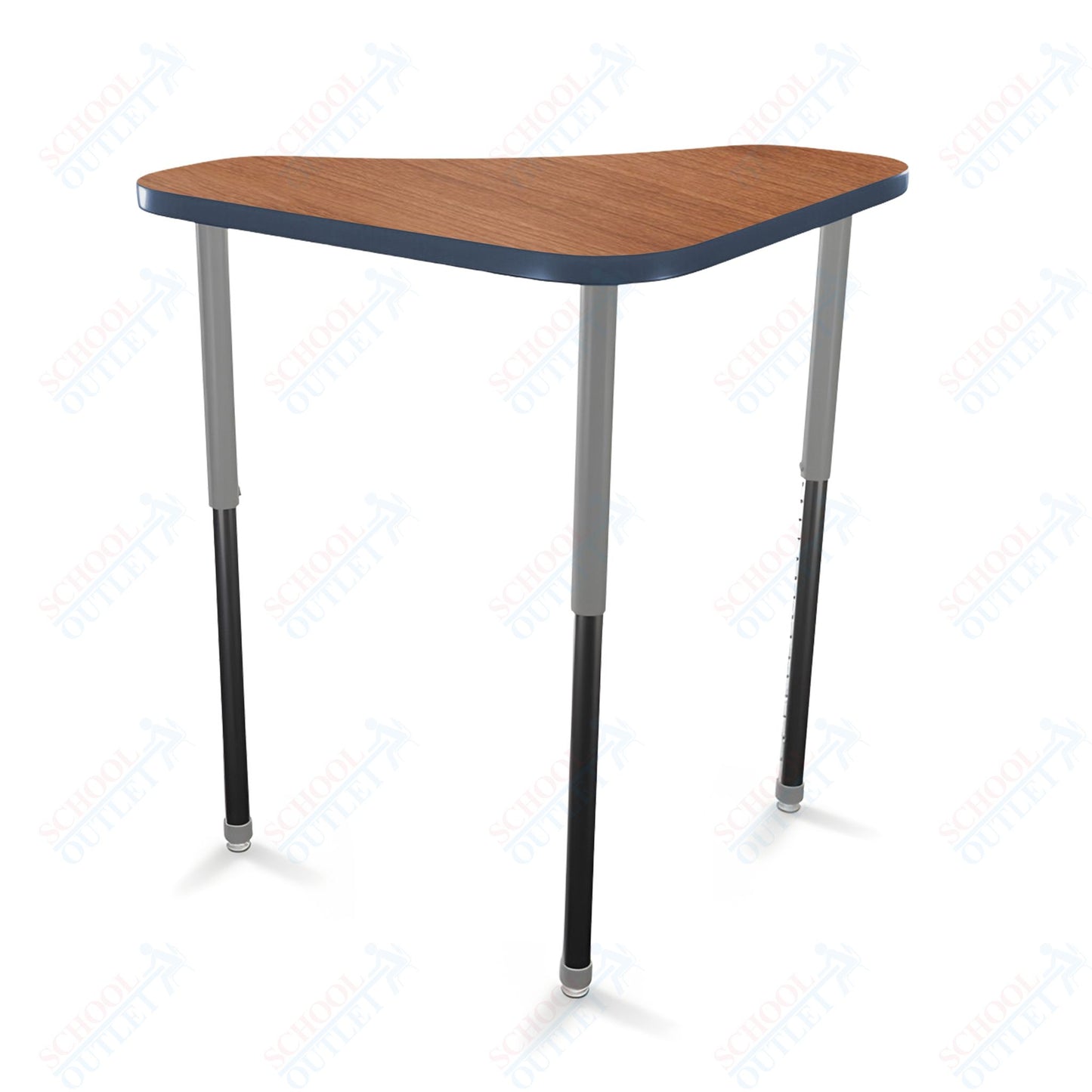 Mooreco Hierarchy Boomerang Snap Stand Up Desk - Adjustable 27 - 42" H - Standing Black Leg