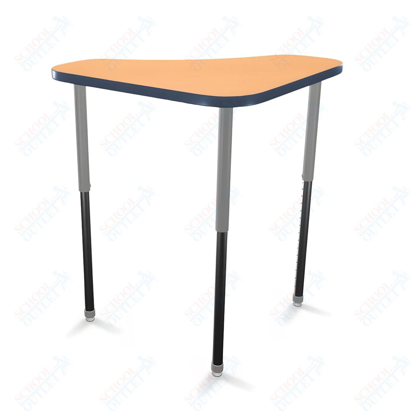 Mooreco Hierarchy Boomerang Snap Stand Up Desk - Adjustable 27 - 42" H - Standing Black Leg