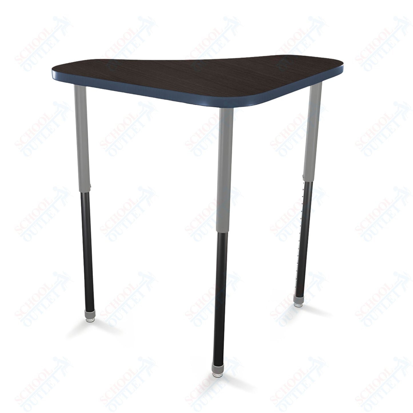 Mooreco Hierarchy Boomerang Snap Stand Up Desk - Adjustable 27 - 42" H - Standing Black Leg