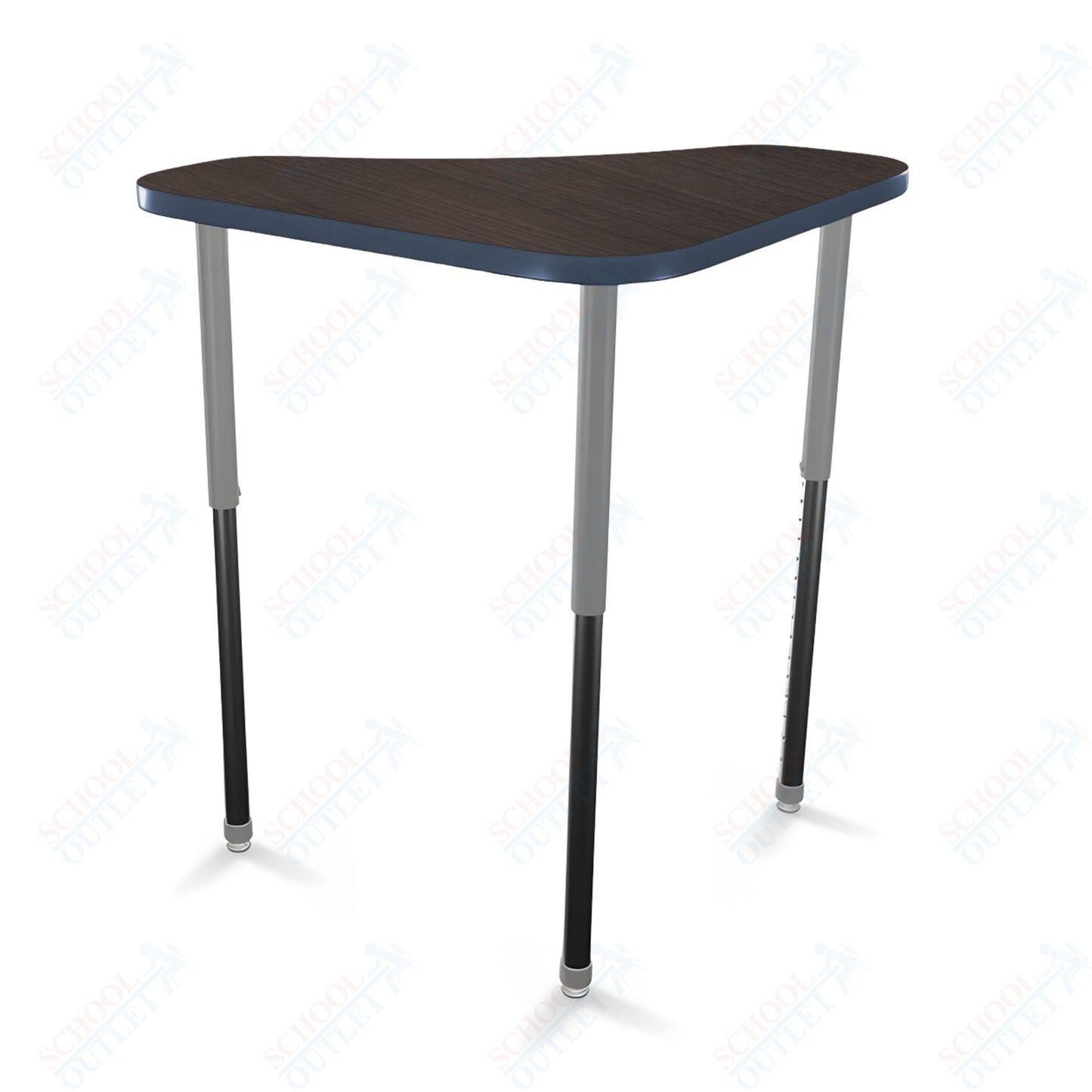 Mooreco Hierarchy Boomerang Snap Stand Up Desk - Adjustable 27 - 42" H - Standing Black Leg