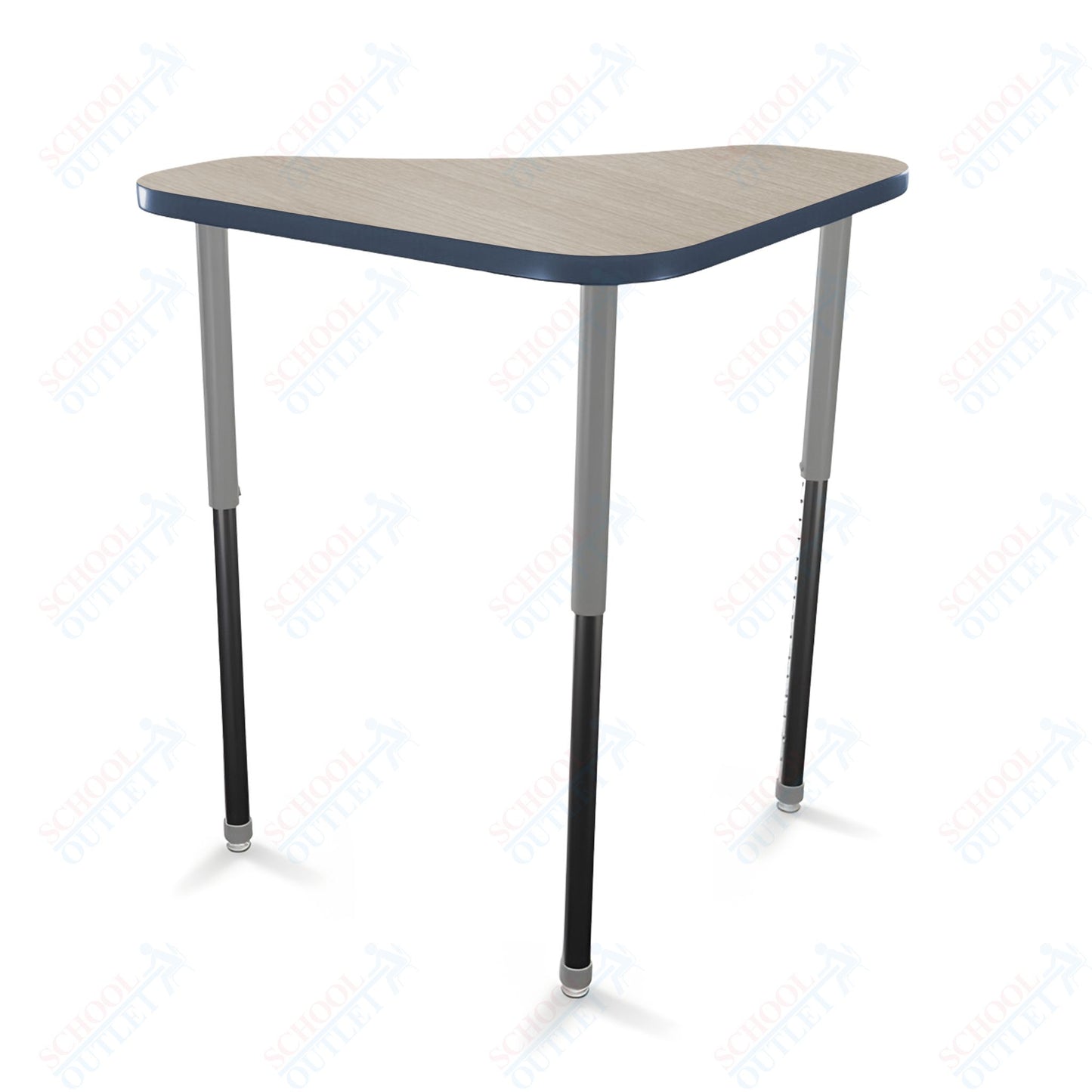 Mooreco Hierarchy Boomerang Snap Stand Up Desk - Adjustable 27 - 42" H - Standing Black Leg