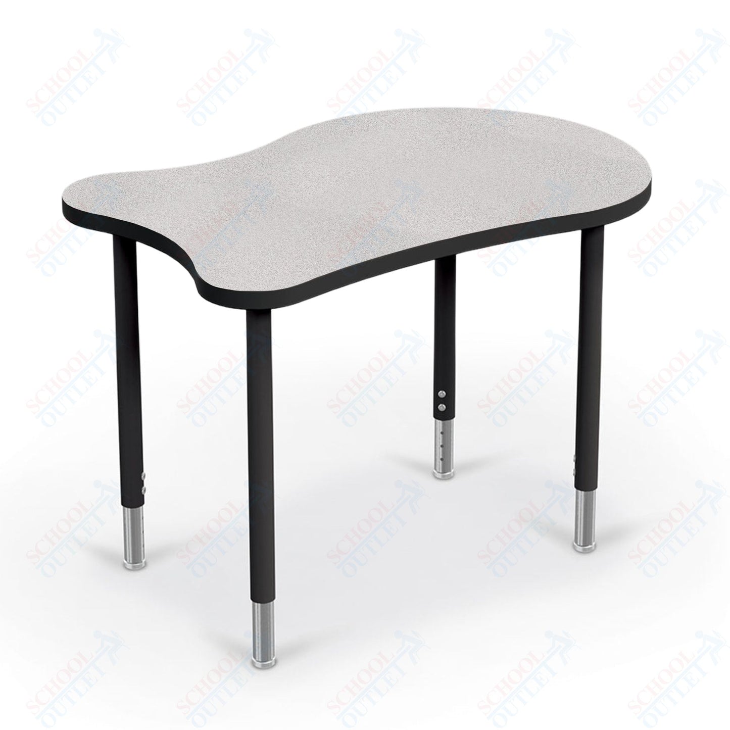 Mooreco Hierarchy Fender by MooreCo Desk (Standard) Adjustable Height 22" - 32" - Black Legs