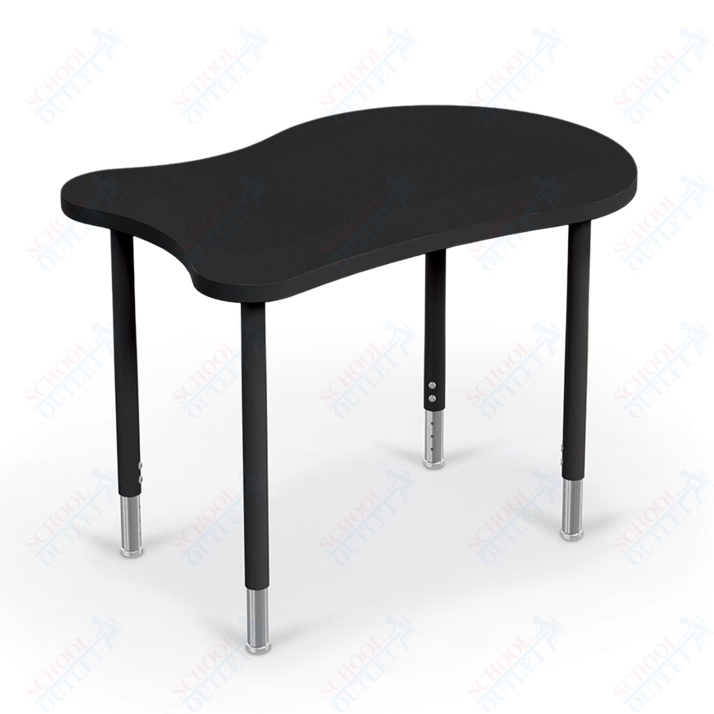 Mooreco Hierarchy Fender by MooreCo Desk (Standard) Adjustable Height 22" - 32" - Black Legs