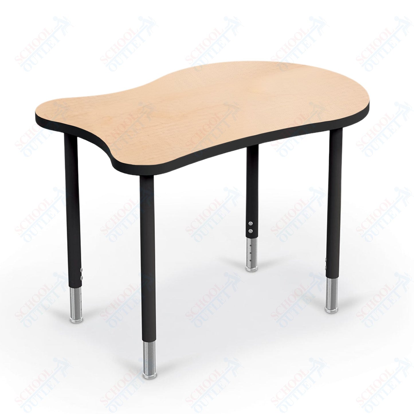 Mooreco Hierarchy Fender by MooreCo Desk (Standard) Adjustable Height 22" - 32" - Black Legs