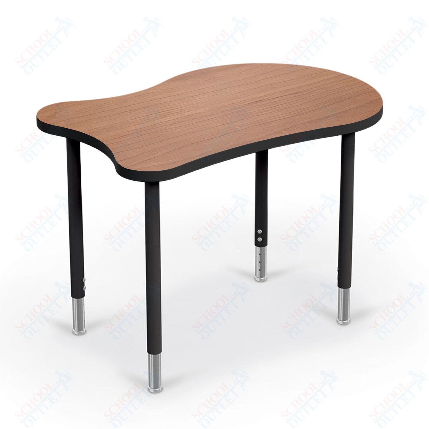 Mooreco Hierarchy Fender by MooreCo Desk (Standard) Adjustable Height 22" - 32" - Black Legs