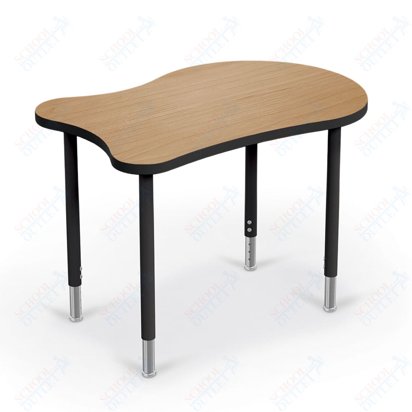 Mooreco Hierarchy Fender by MooreCo Desk (Standard) Adjustable Height 22" - 32" - Black Legs