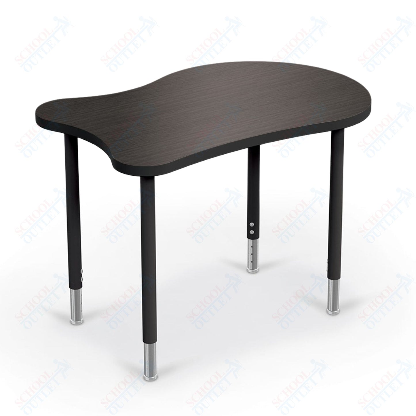Mooreco Hierarchy Fender by MooreCo Desk (Standard) Adjustable Height 22" - 32" - Black Legs