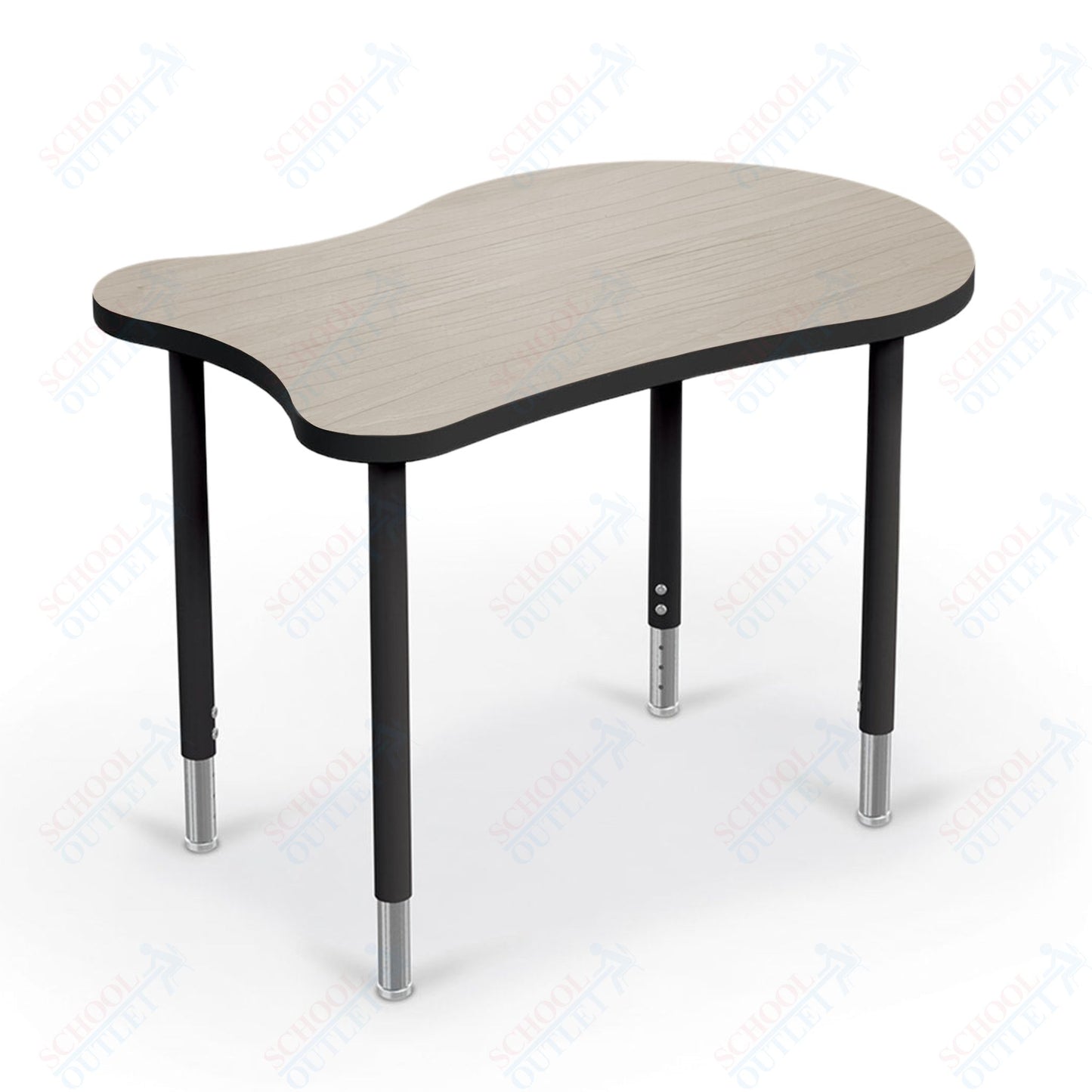 Mooreco Hierarchy Fender by MooreCo Desk (Standard) Adjustable Height 22" - 32" - Black Legs