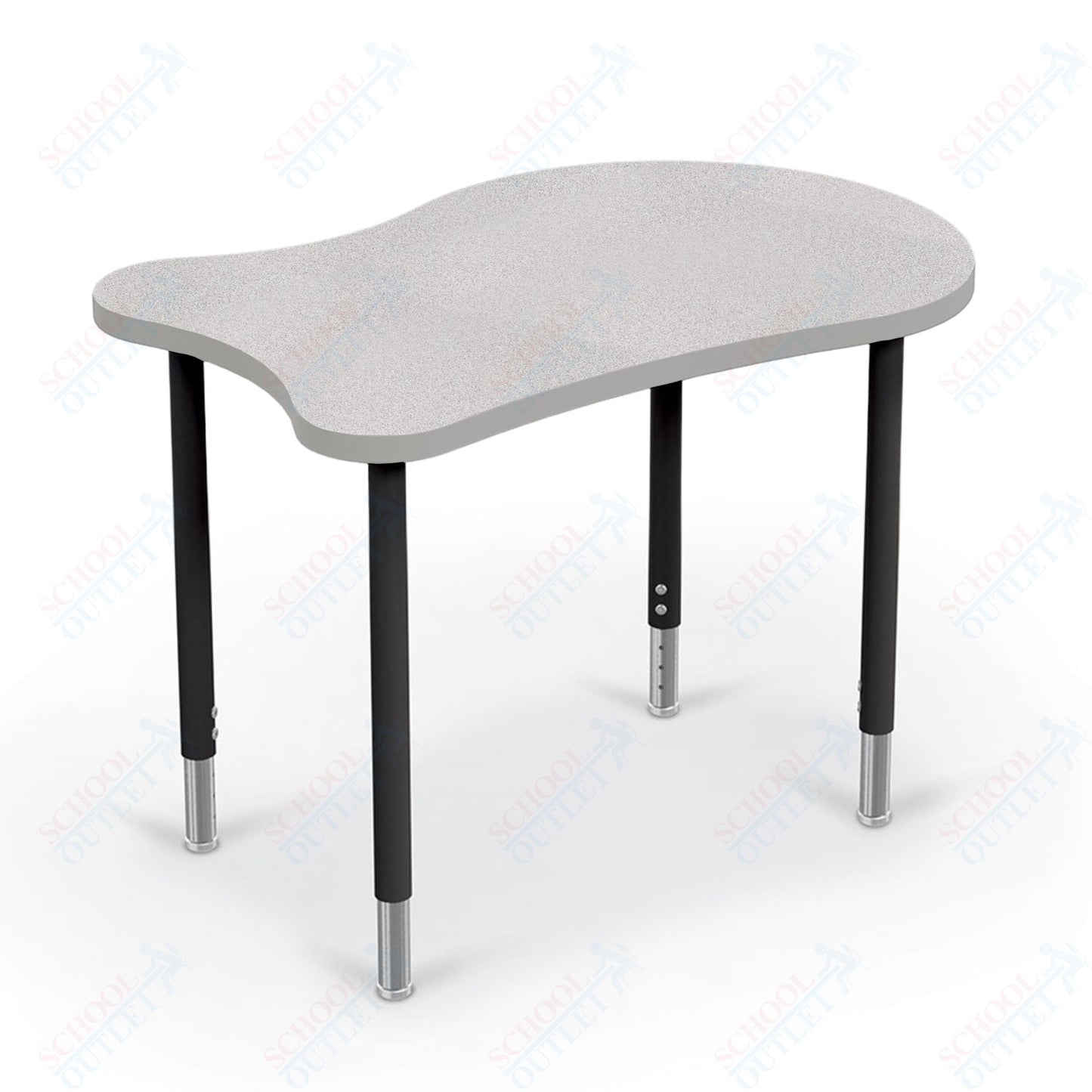 Mooreco Hierarchy Fender by MooreCo Desk (Standard) Adjustable Height 22" - 32" - Black Legs