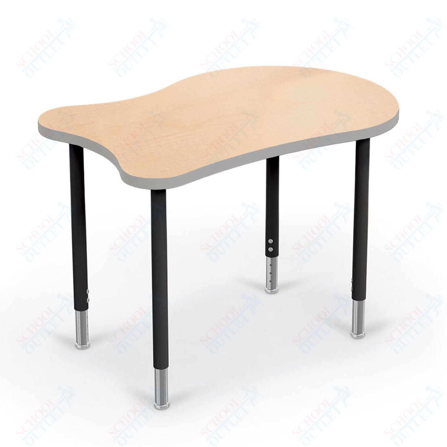 Mooreco Hierarchy Fender by MooreCo Desk (Standard) Adjustable Height 22" - 32" - Black Legs