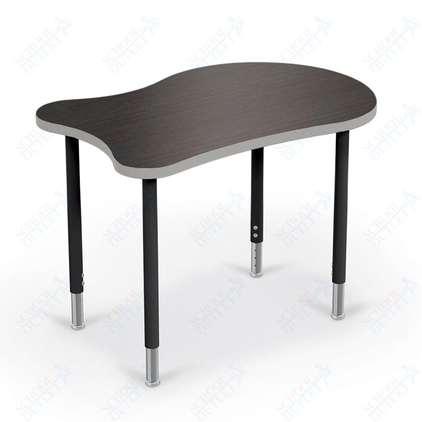 Mooreco Hierarchy Fender by MooreCo Desk (Standard) Adjustable Height 22" - 32" - Black Legs