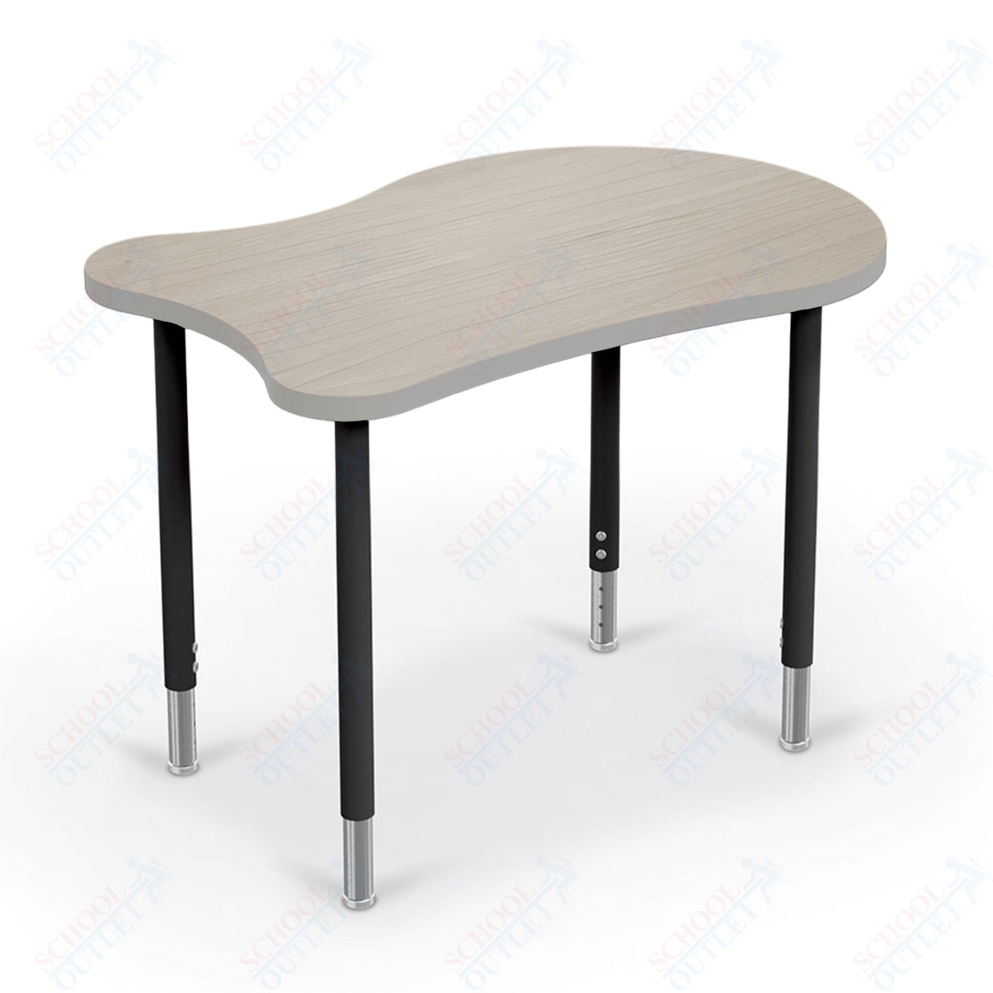 Mooreco Hierarchy Fender by MooreCo Desk (Standard) Adjustable Height 22" - 32" - Black Legs