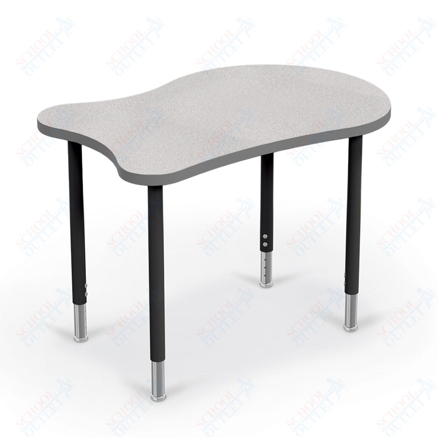 Mooreco Hierarchy Fender by MooreCo Desk (Standard) Adjustable Height 22" - 32" - Black Legs