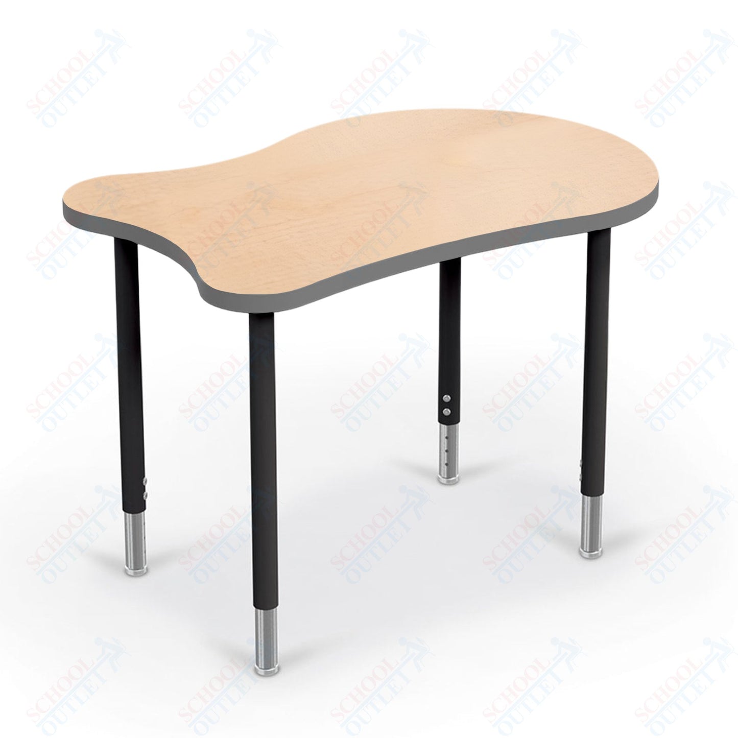 Mooreco Hierarchy Fender by MooreCo Desk (Standard) Adjustable Height 22" - 32" - Black Legs