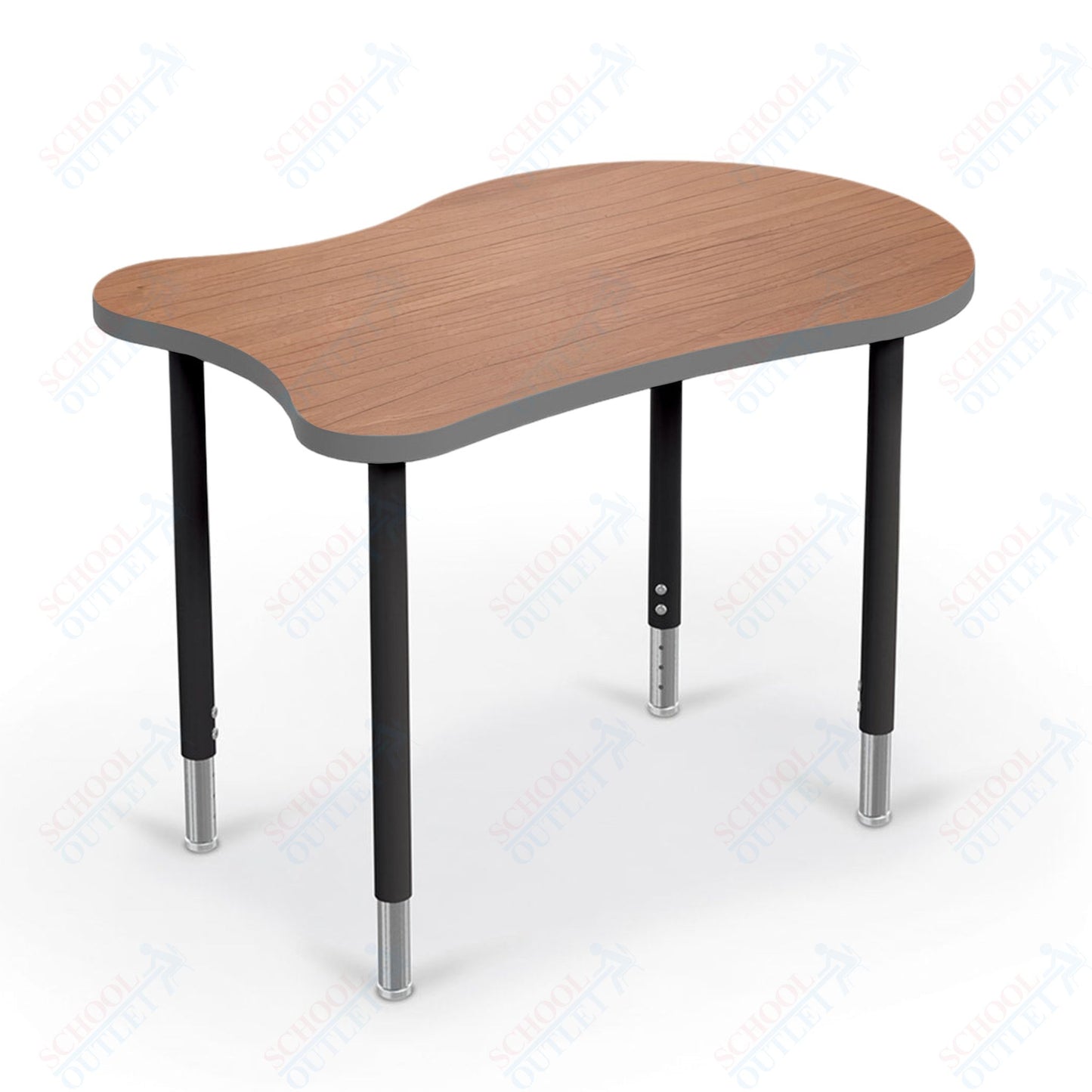 Mooreco Hierarchy Fender by MooreCo Desk (Standard) Adjustable Height 22" - 32" - Black Legs