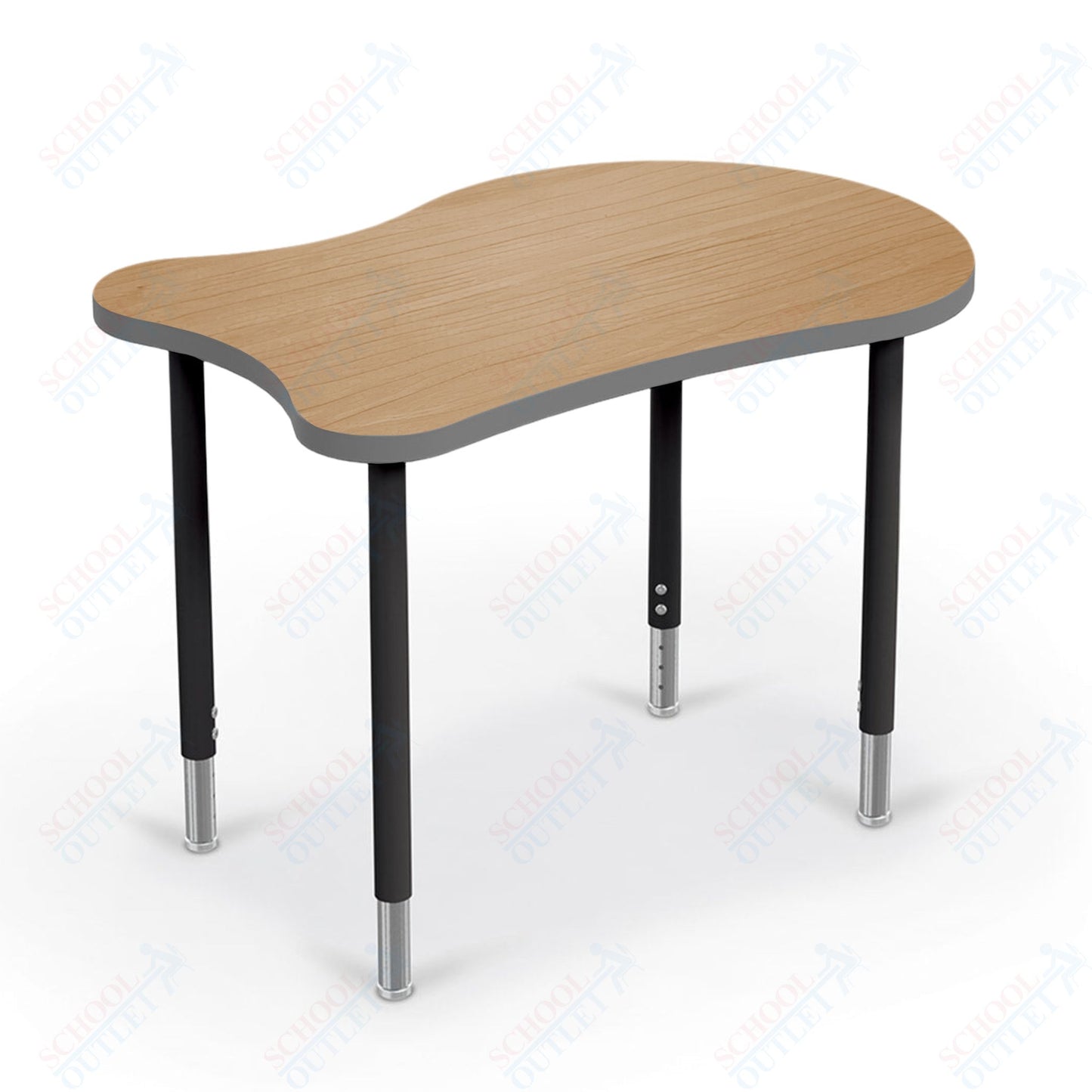 Mooreco Hierarchy Fender by MooreCo Desk (Standard) Adjustable Height 22" - 32" - Black Legs