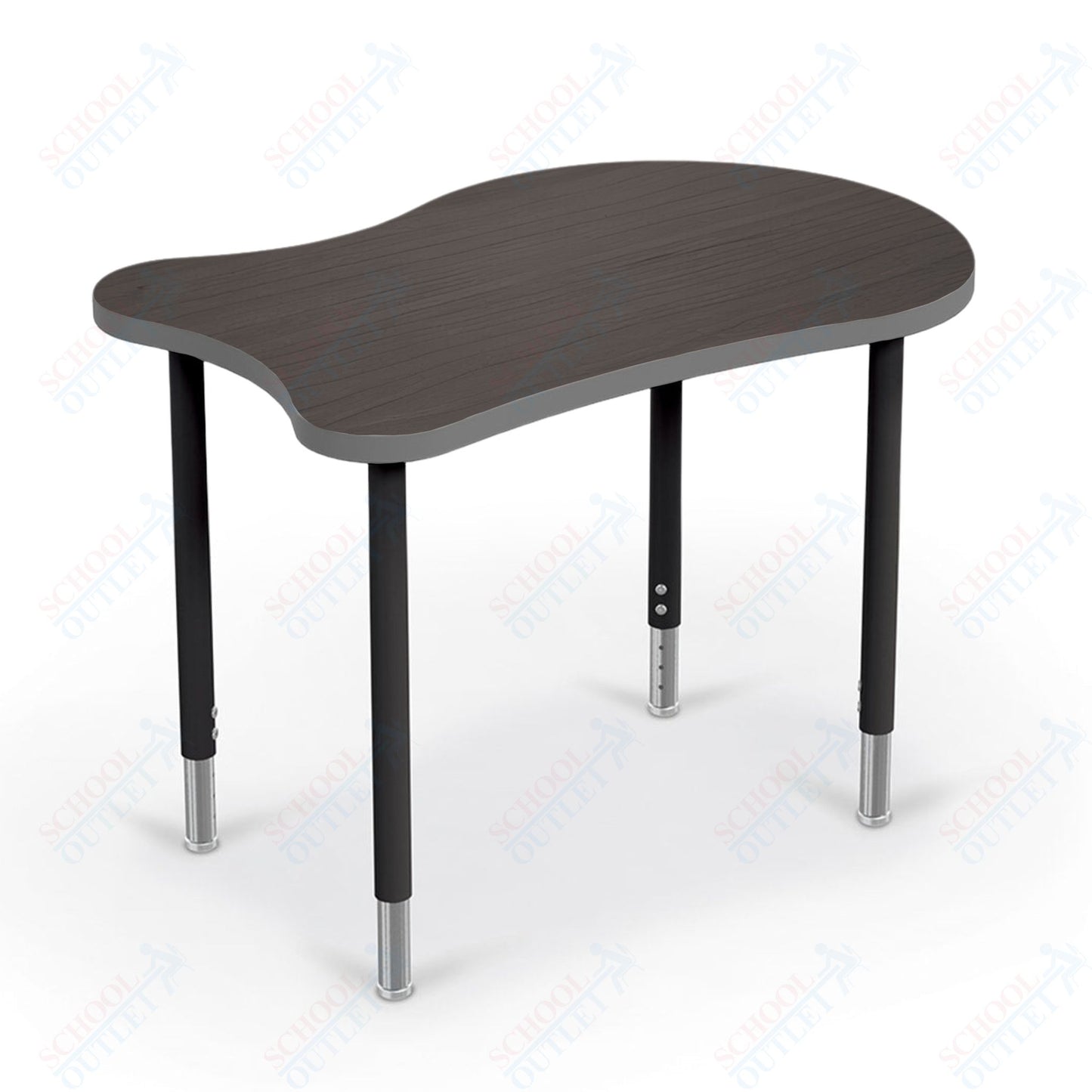 Mooreco Hierarchy Fender by MooreCo Desk (Standard) Adjustable Height 22" - 32" - Black Legs