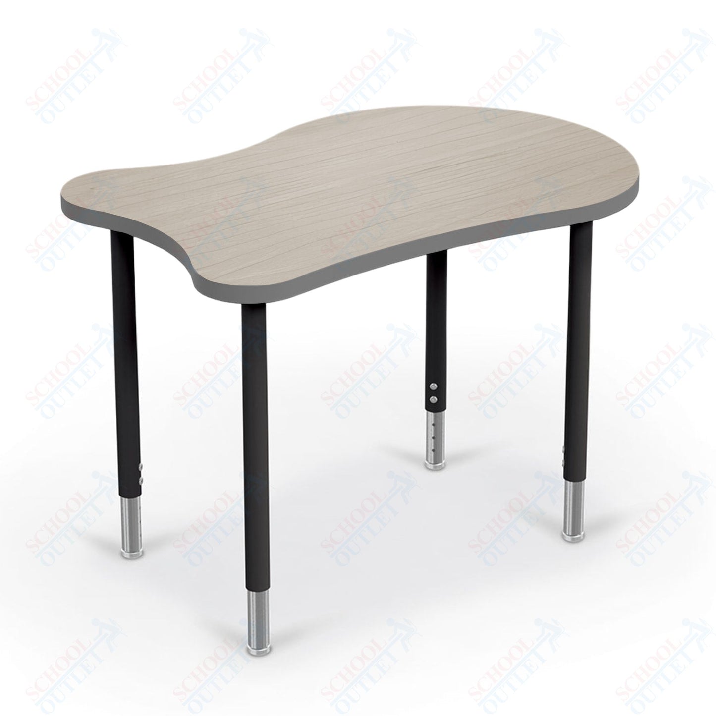 Mooreco Hierarchy Fender by MooreCo Desk (Standard) Adjustable Height 22" - 32" - Black Legs